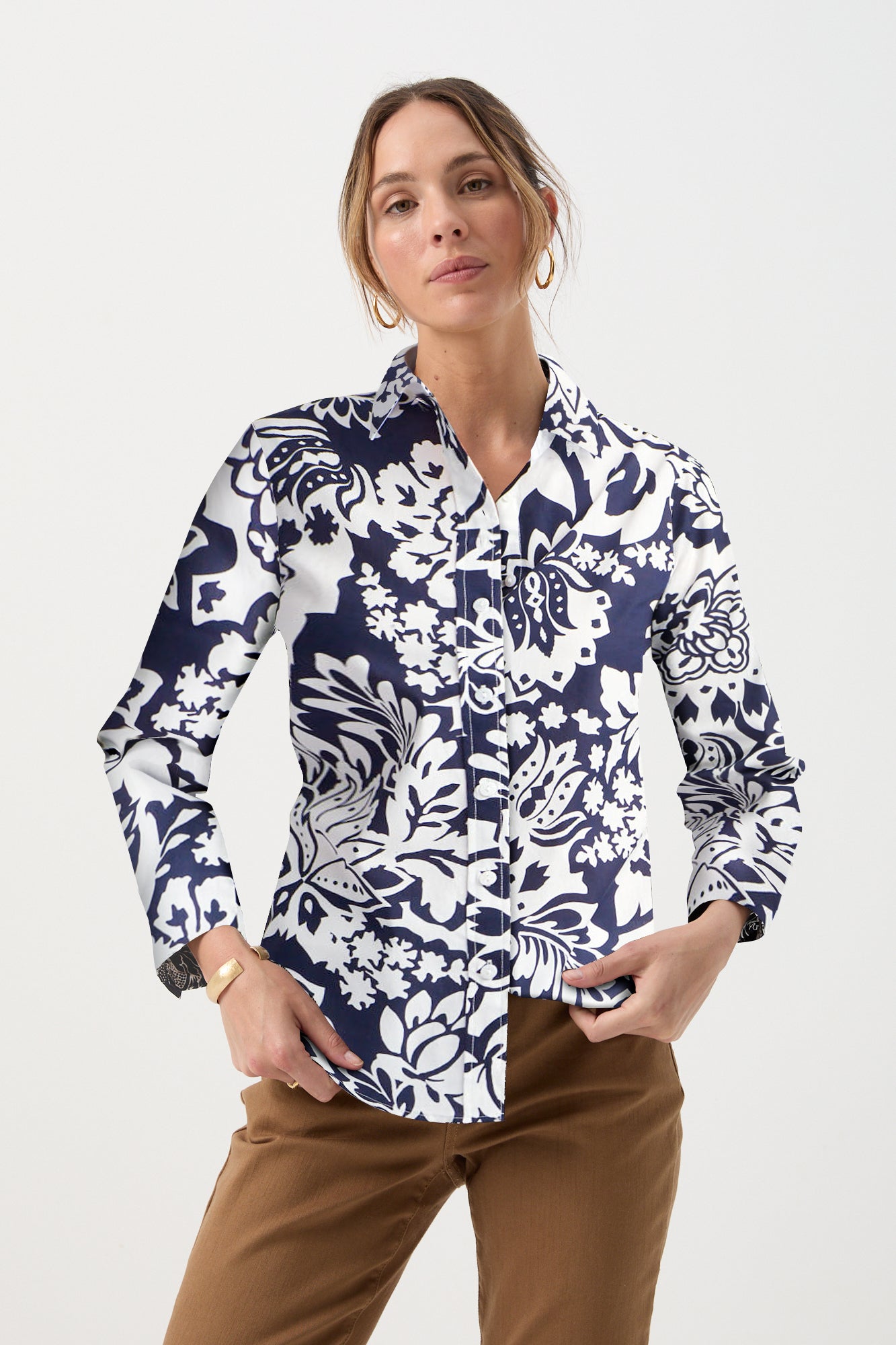 Goondiwindi Cotton Classic Shirt - Lotus Print