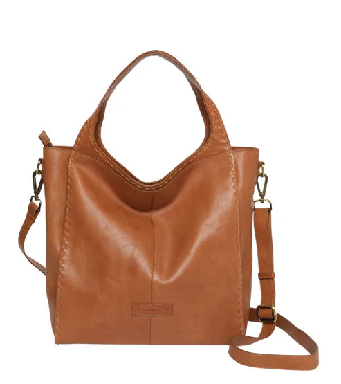 Cosgrove & Co Candice Urban Tote Hand Stitched Detail - Tobacco