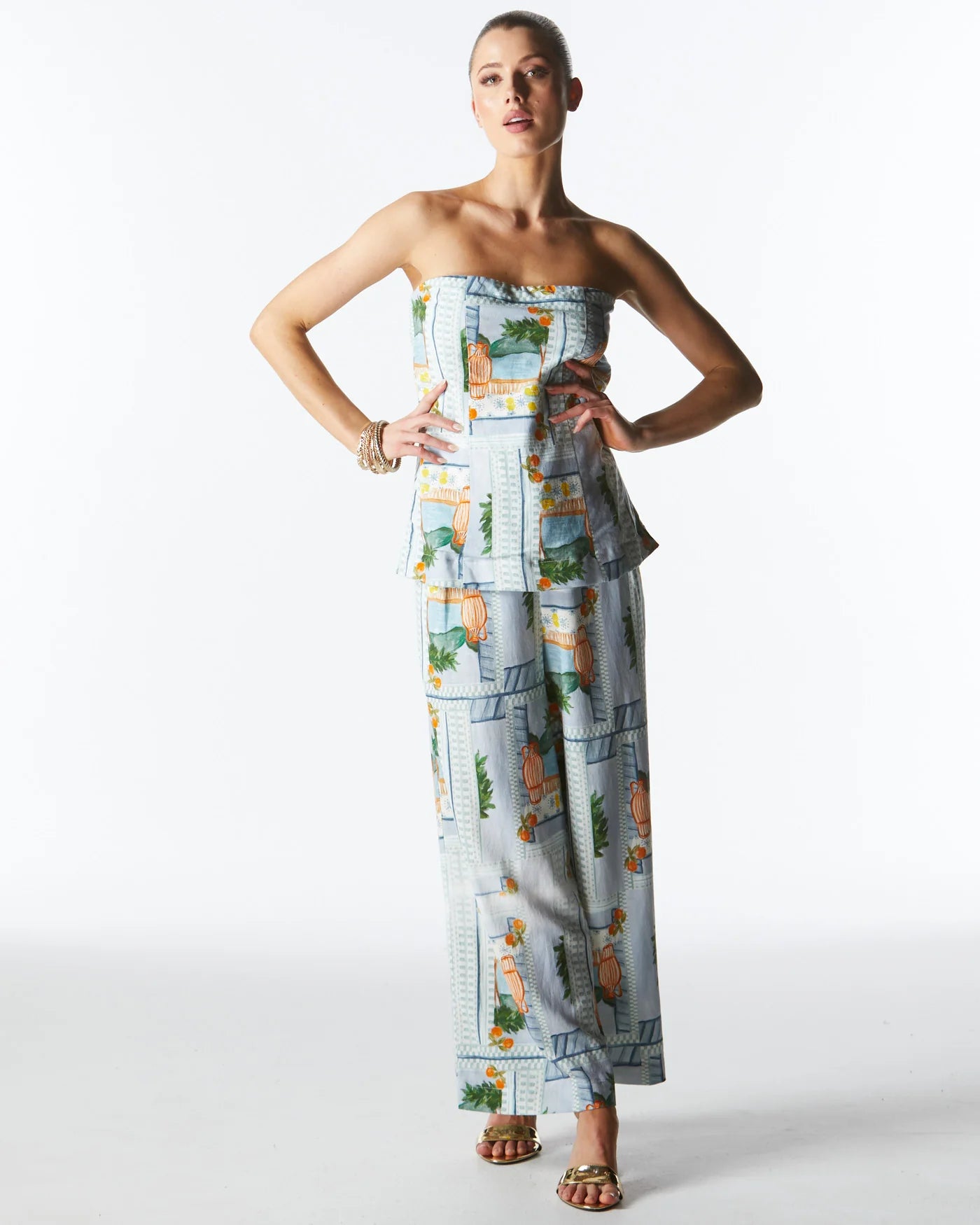 Fate+Becker The Terrace Strapless Top - Postcard