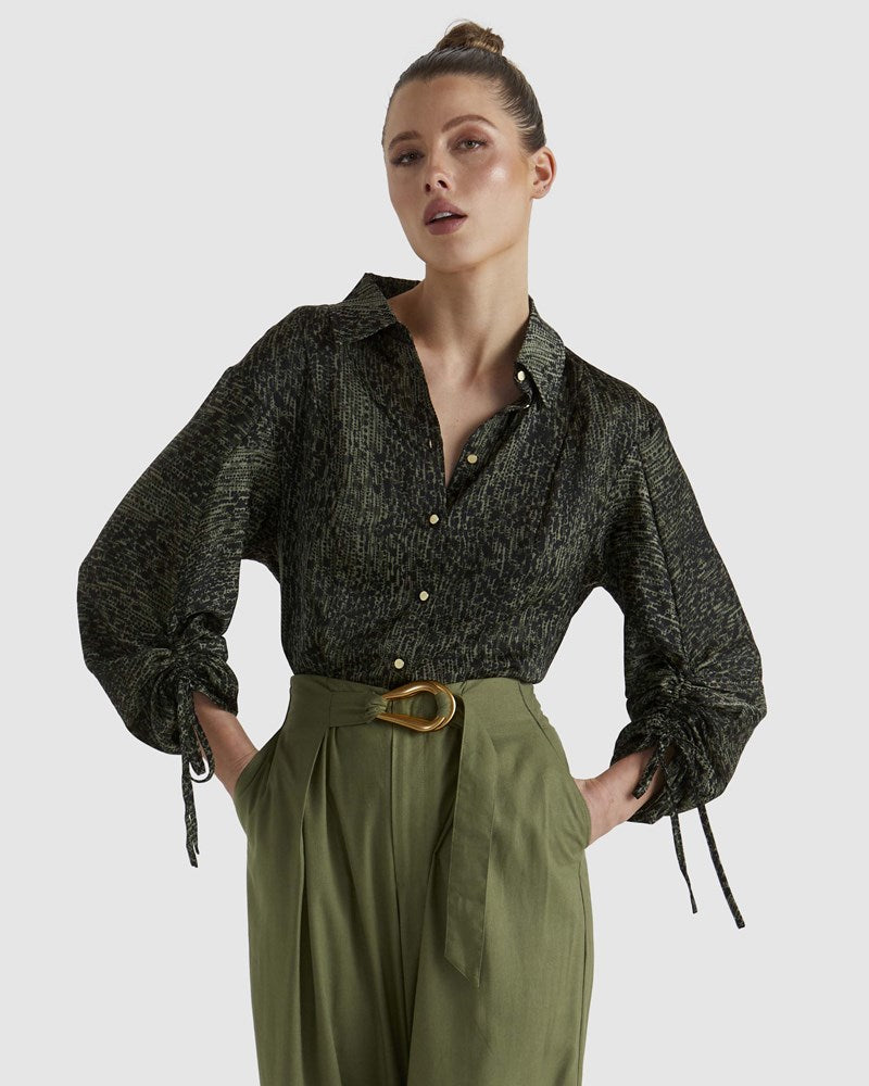 Fate+Becker Explorer Shirt - Khaki Leopard