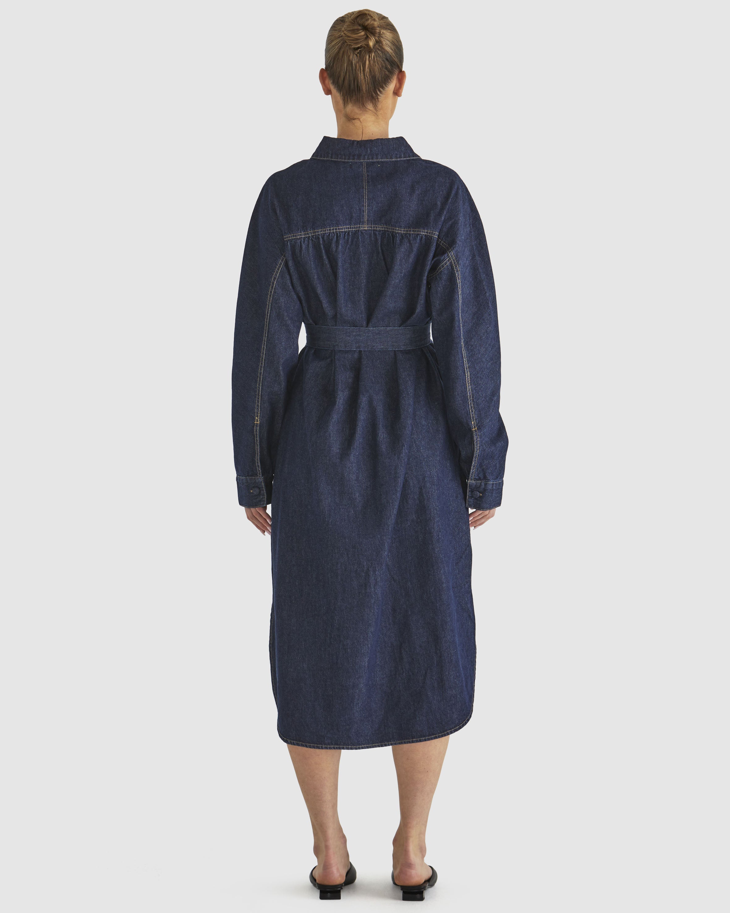 Fate+Becker Soaring Shirt Dress - Indigo Wash