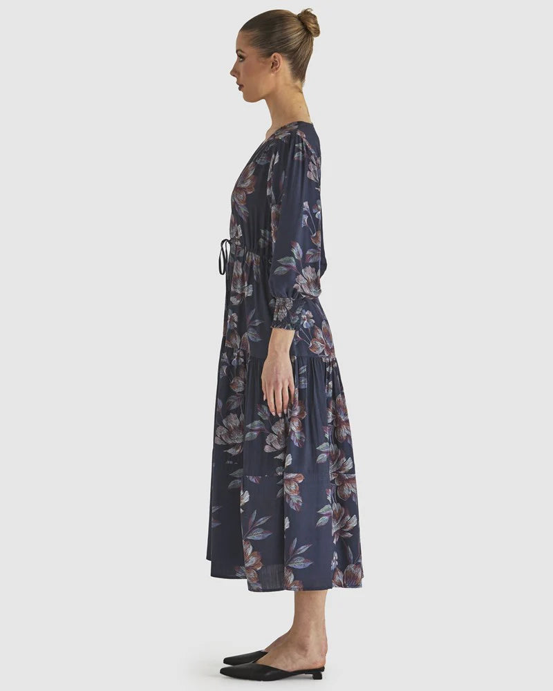Fate+Becker Just Imagine Dress - Navy Floral
