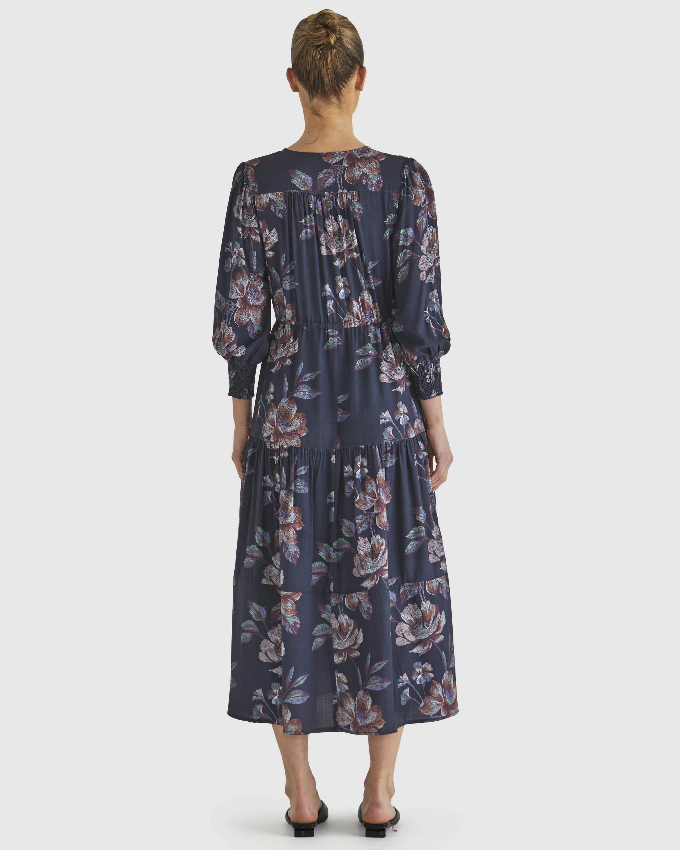 Fate+Becker Just Imagine Dress - Navy Floral