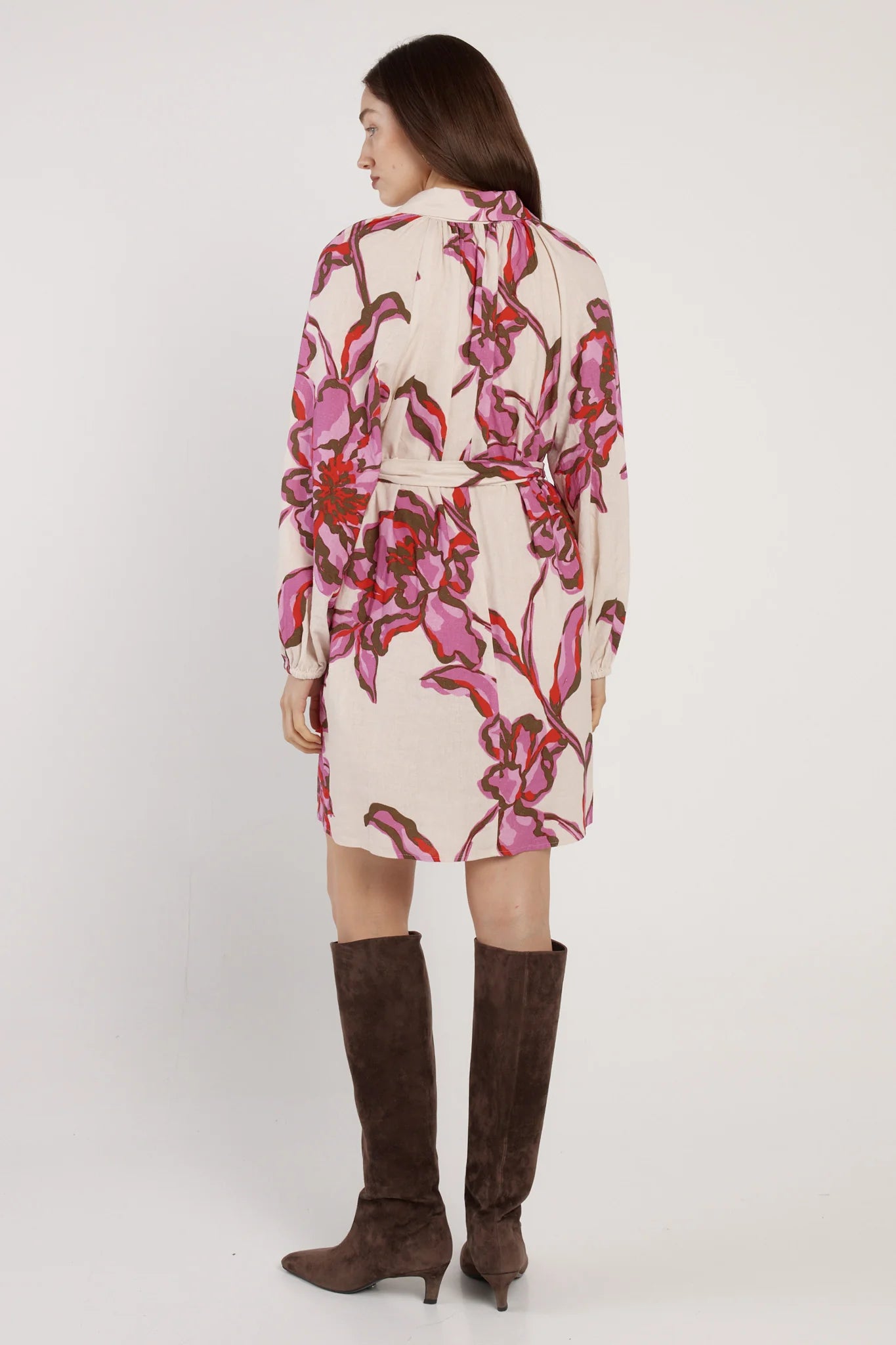 Fate+Becker Novara Linen Dress - Light Flower Print