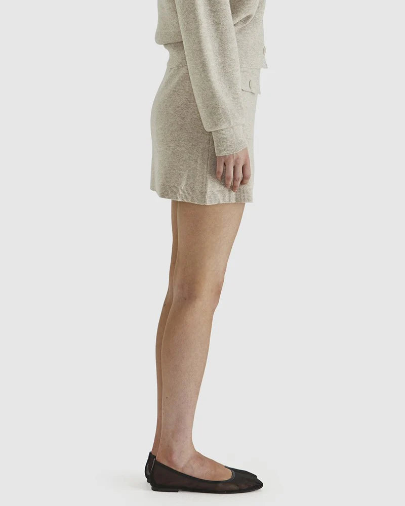 Sass Baldwin Knit Skirt - Oatmeal