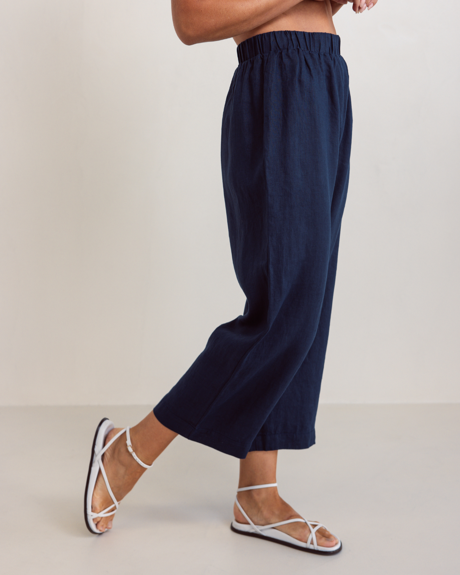 See Saw Elastic Culotte Pant - Navy