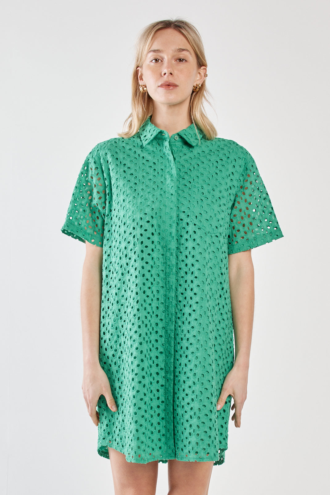 Sass Steva Shirt Dress - Green