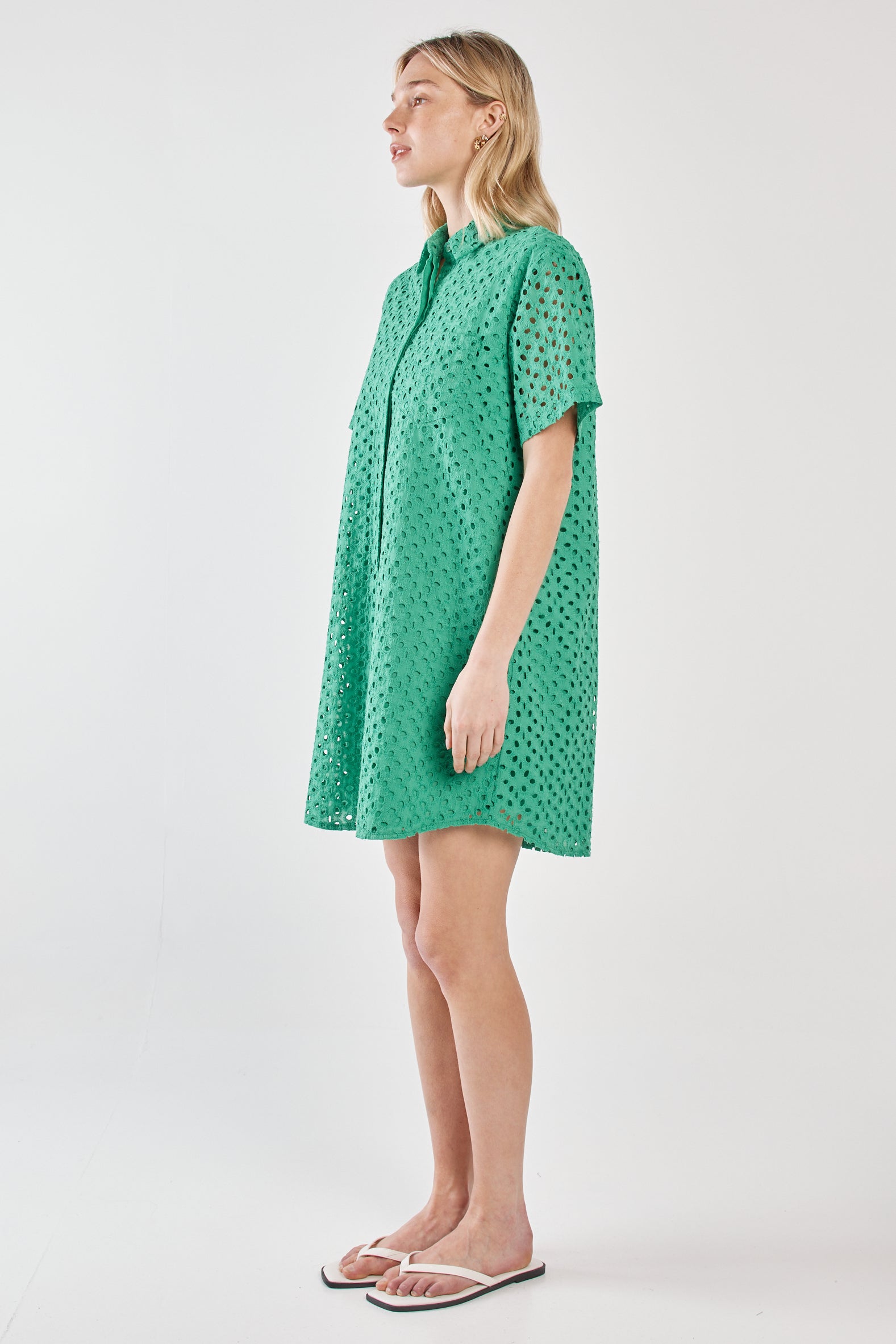 Sass Steva Shirt Dress - Green