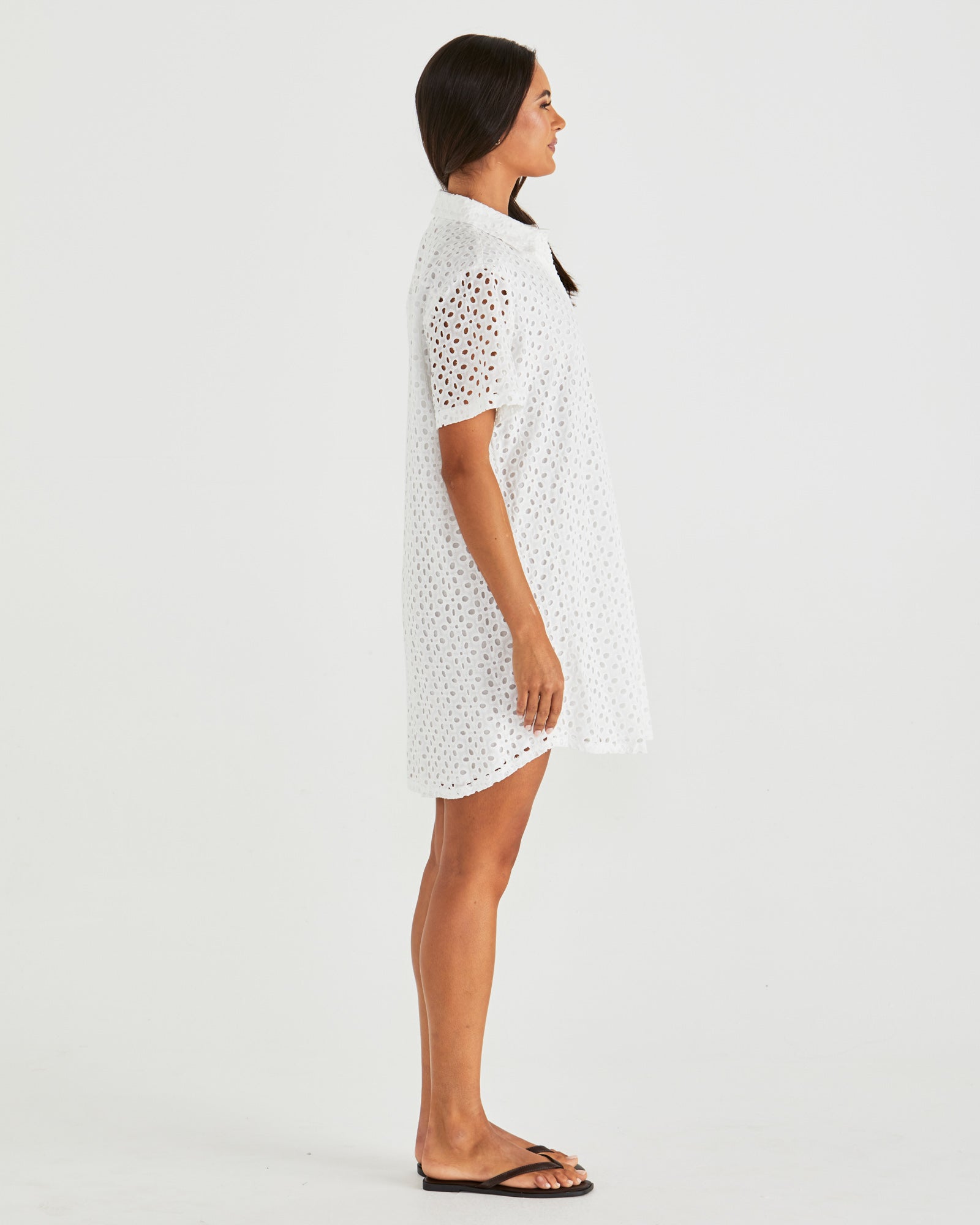 Sass Steva Shirt Dress - Ivory