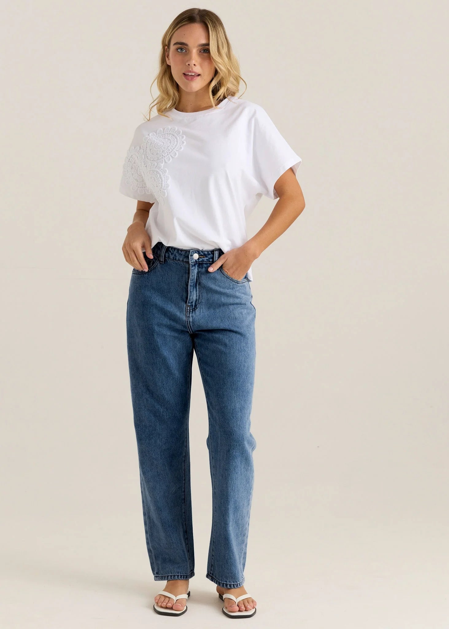 Sass Kalani Straight Leg Jean - Classic Blue