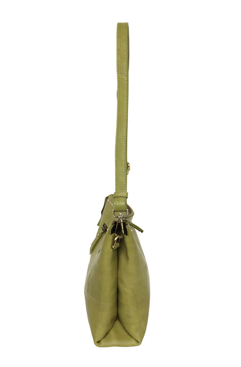 Cosgrove & Co Gillian Compartment Shoulder Bag - Pistachio