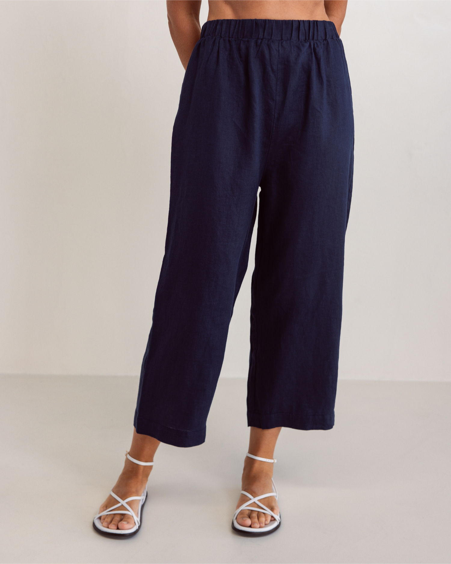 See Saw Elastic Culotte Pant - Navy