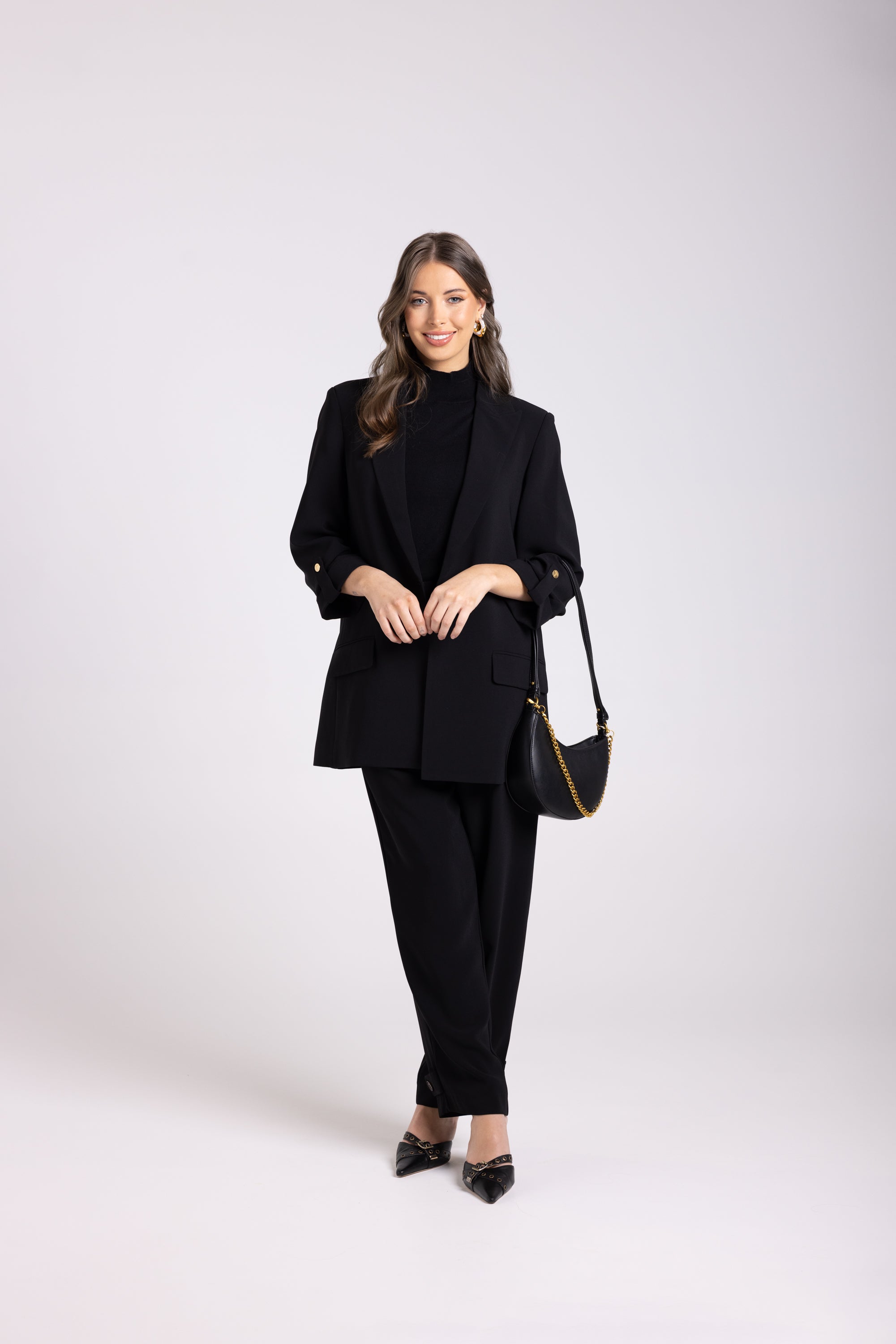 Two T's 7/8 Pant with Leg Tab - Black