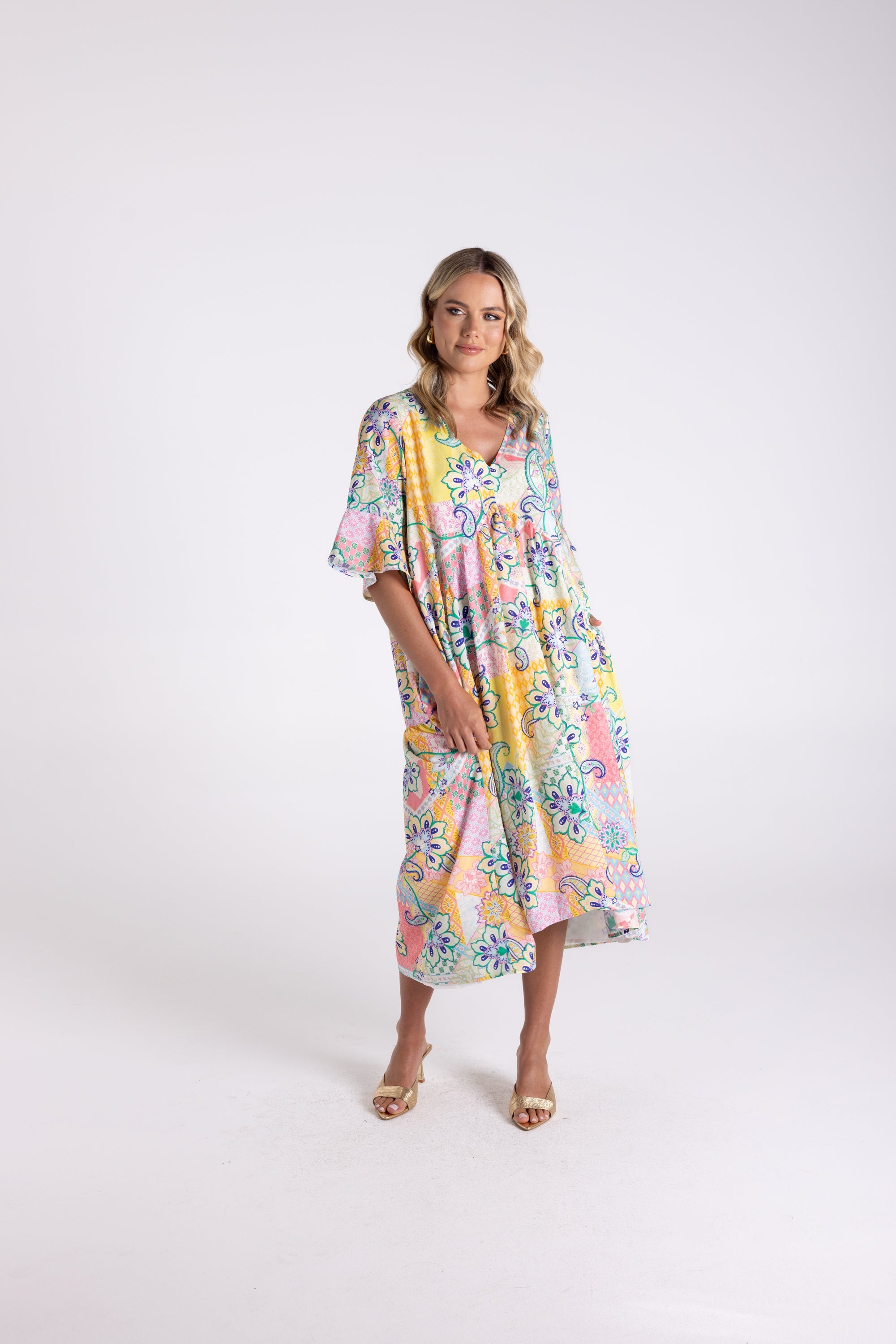 Two T's Stella Print Midi Dress