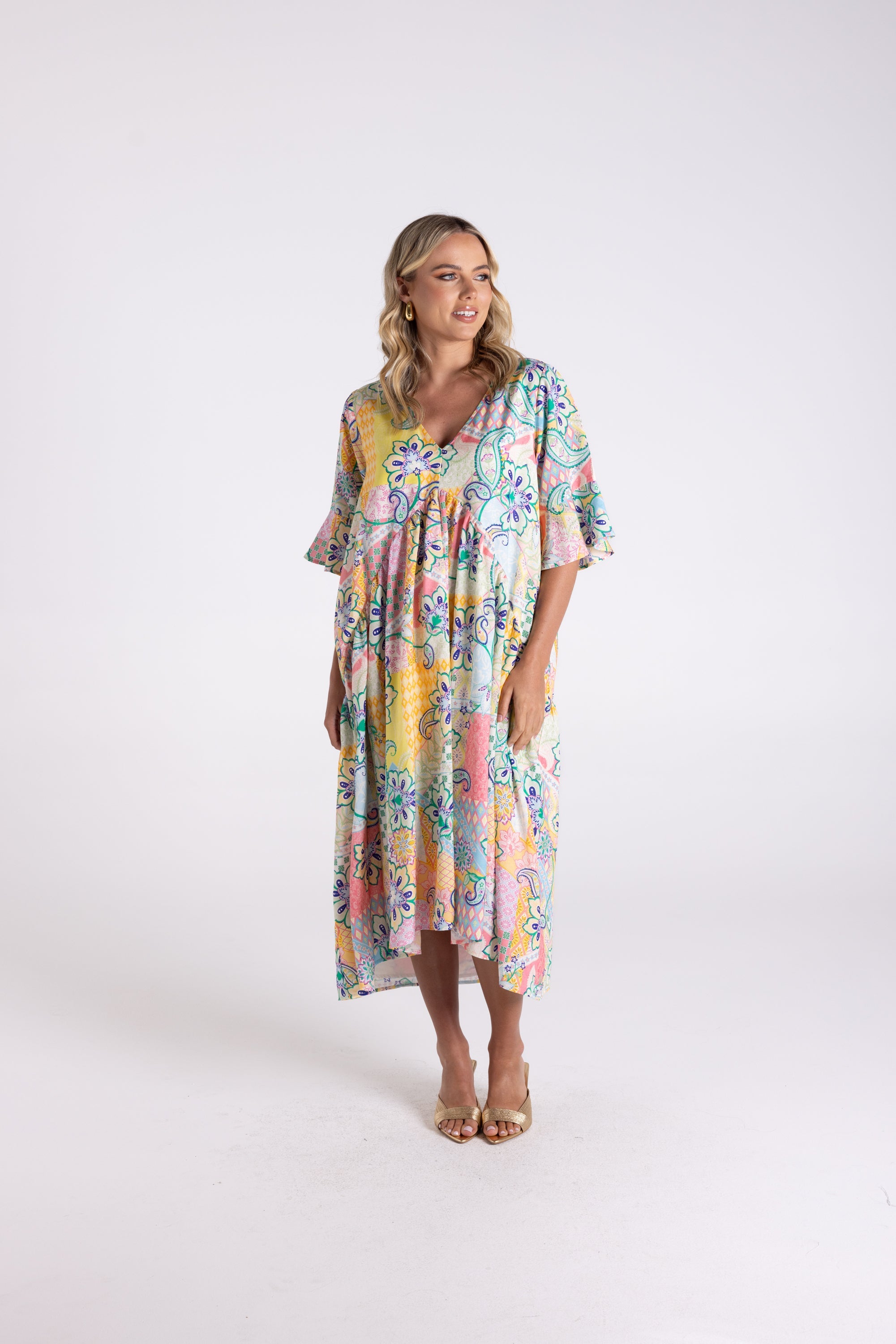 Two T's Stella Print Midi Dress