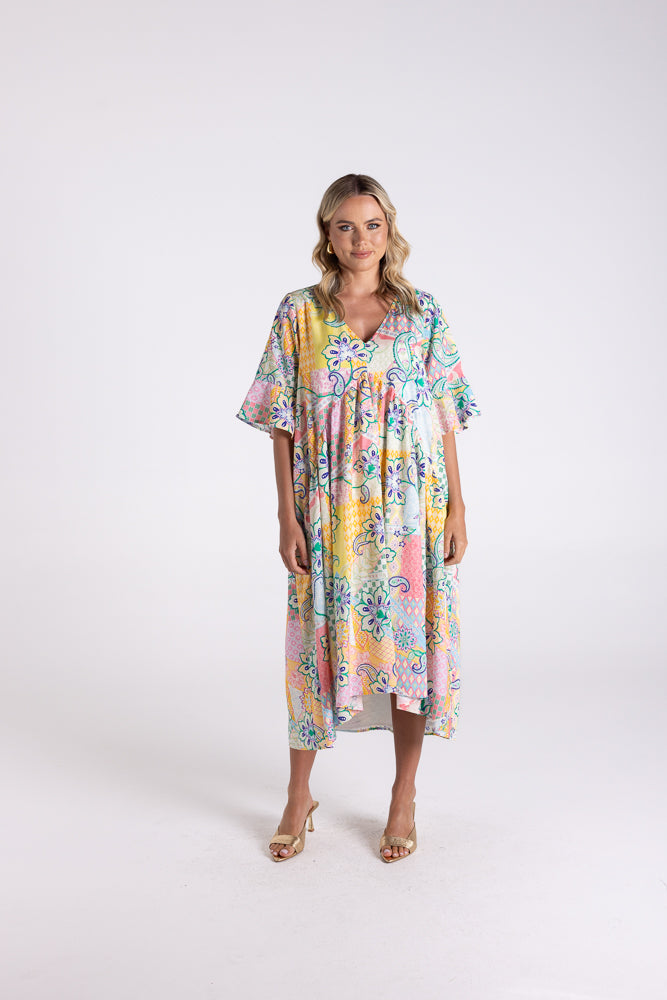 Two T's Stella Print Midi Dress