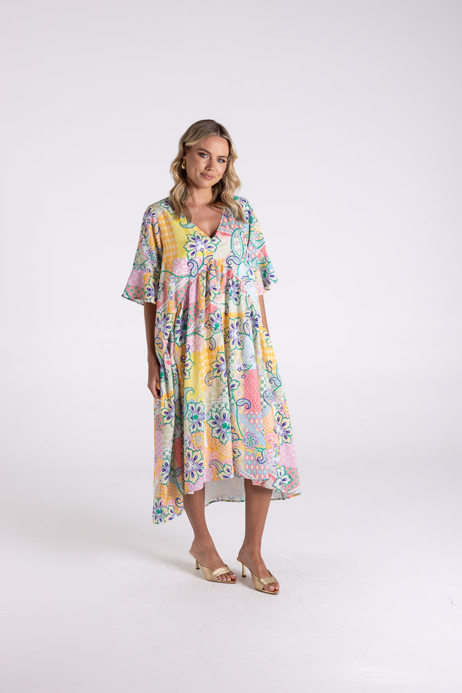 Two T's Stella Print Midi Dress