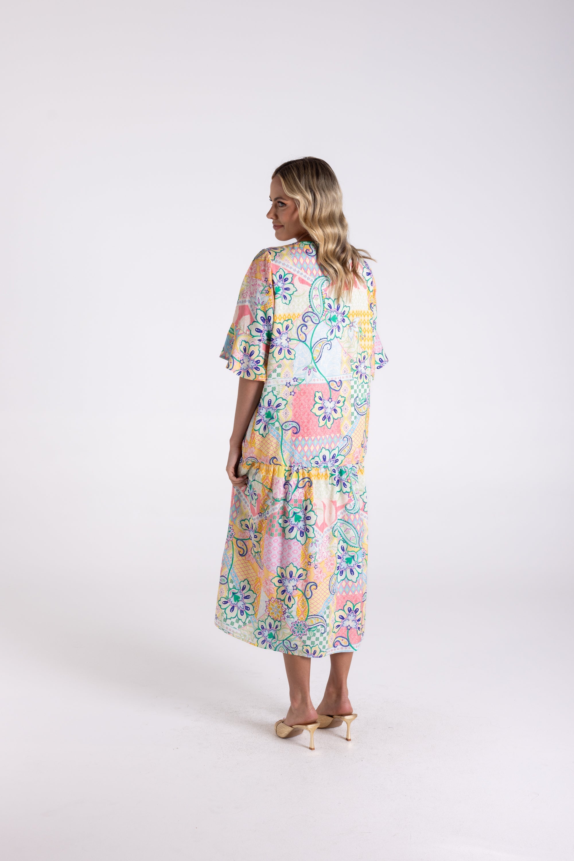 Two T's Stella Print Midi Dress