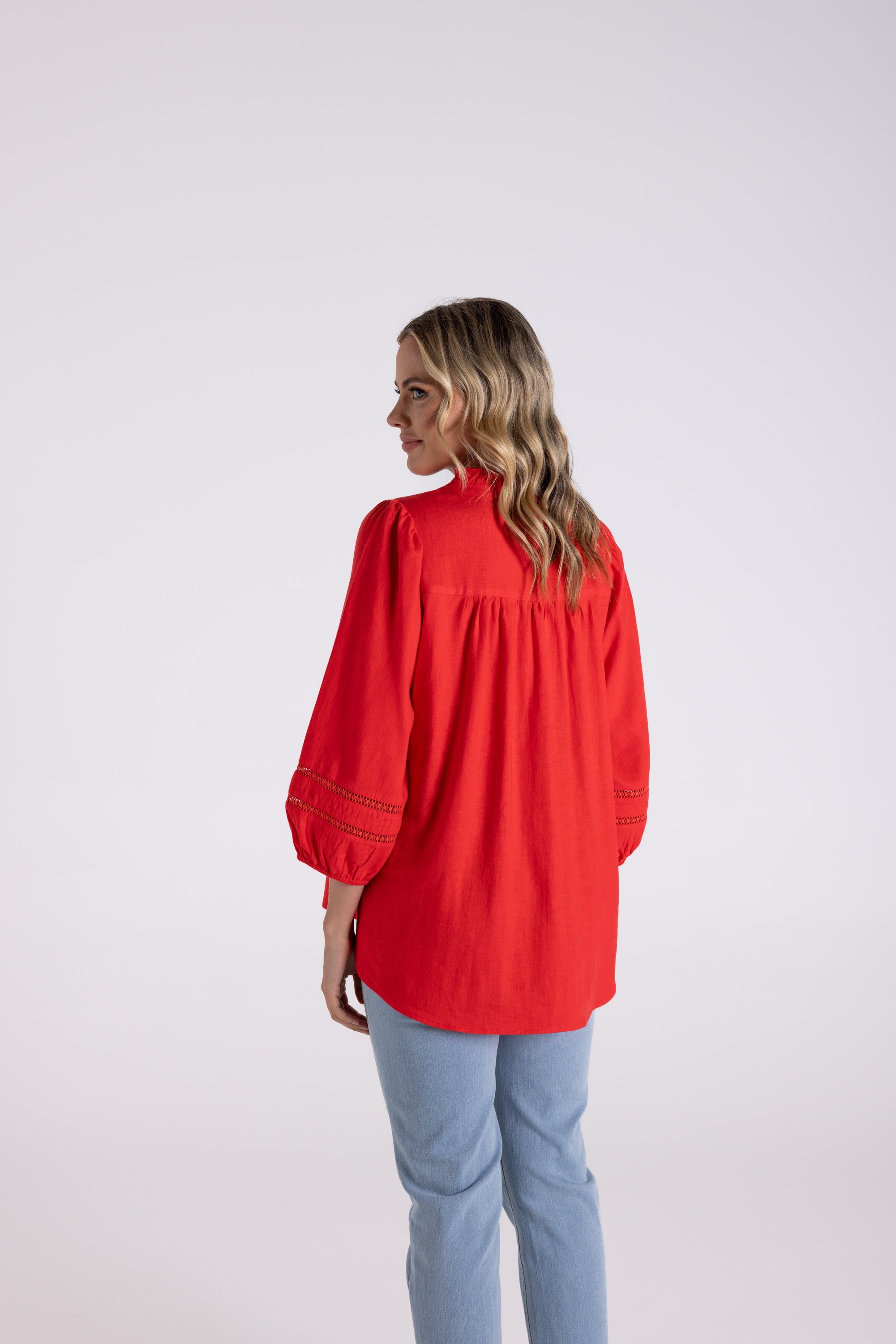 Two T's Linen Viscose Top - Sunset
