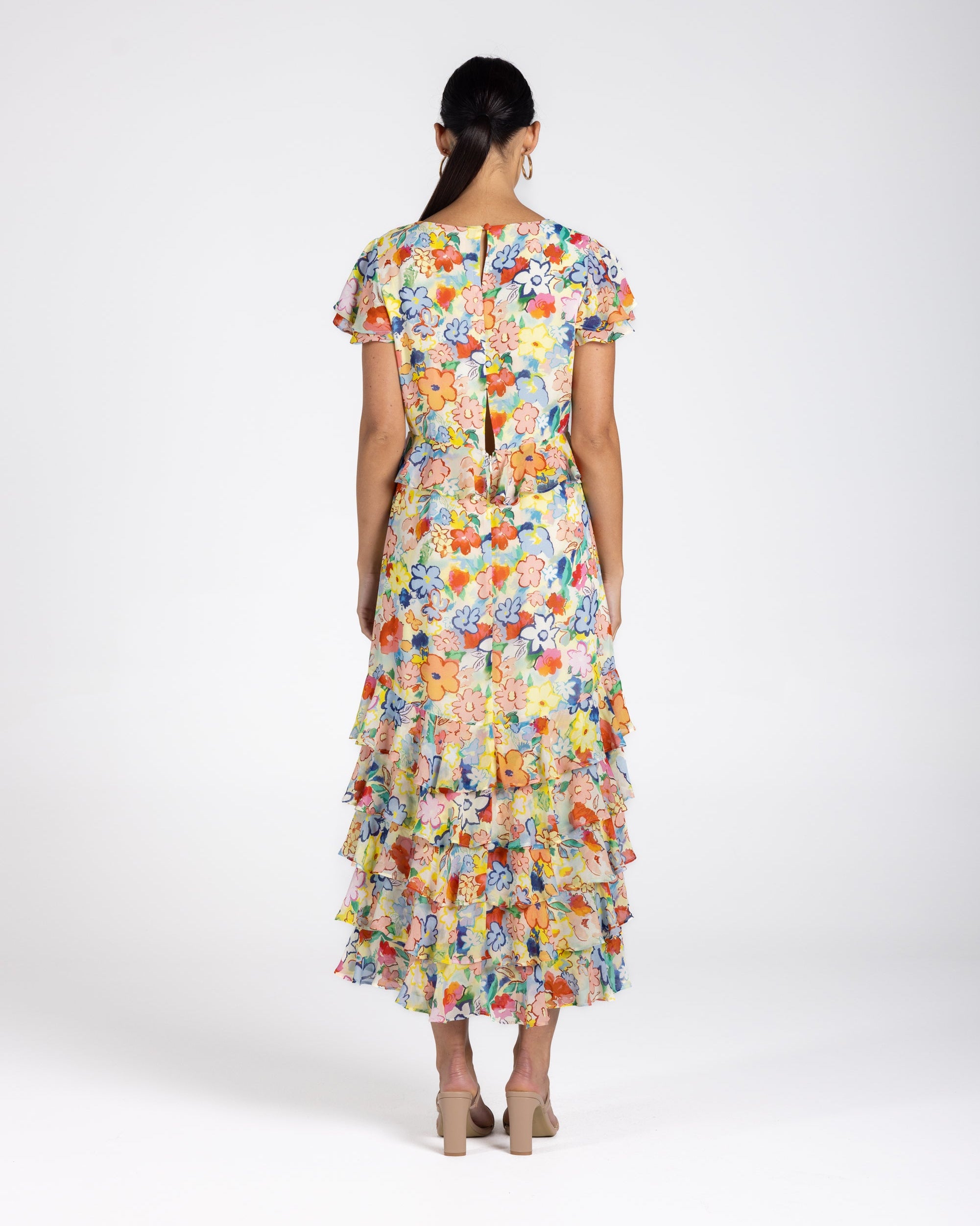 Two T's Christine Print Midi Dress