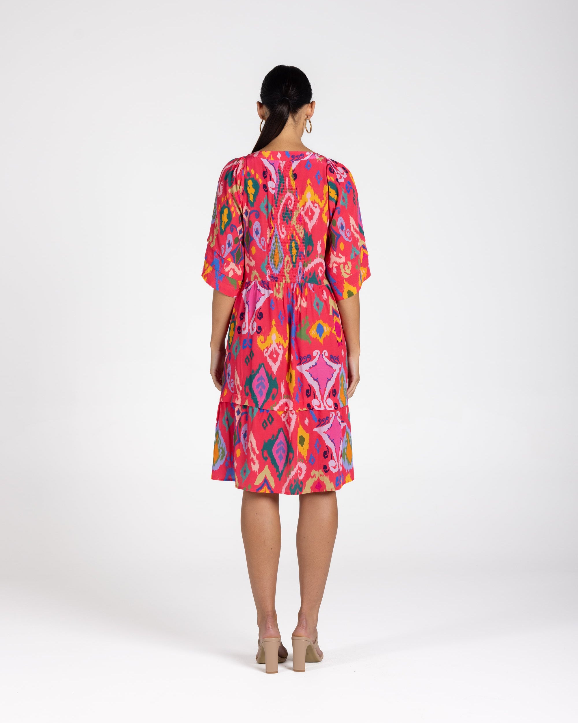 Two T's Ikat Print Short Dress