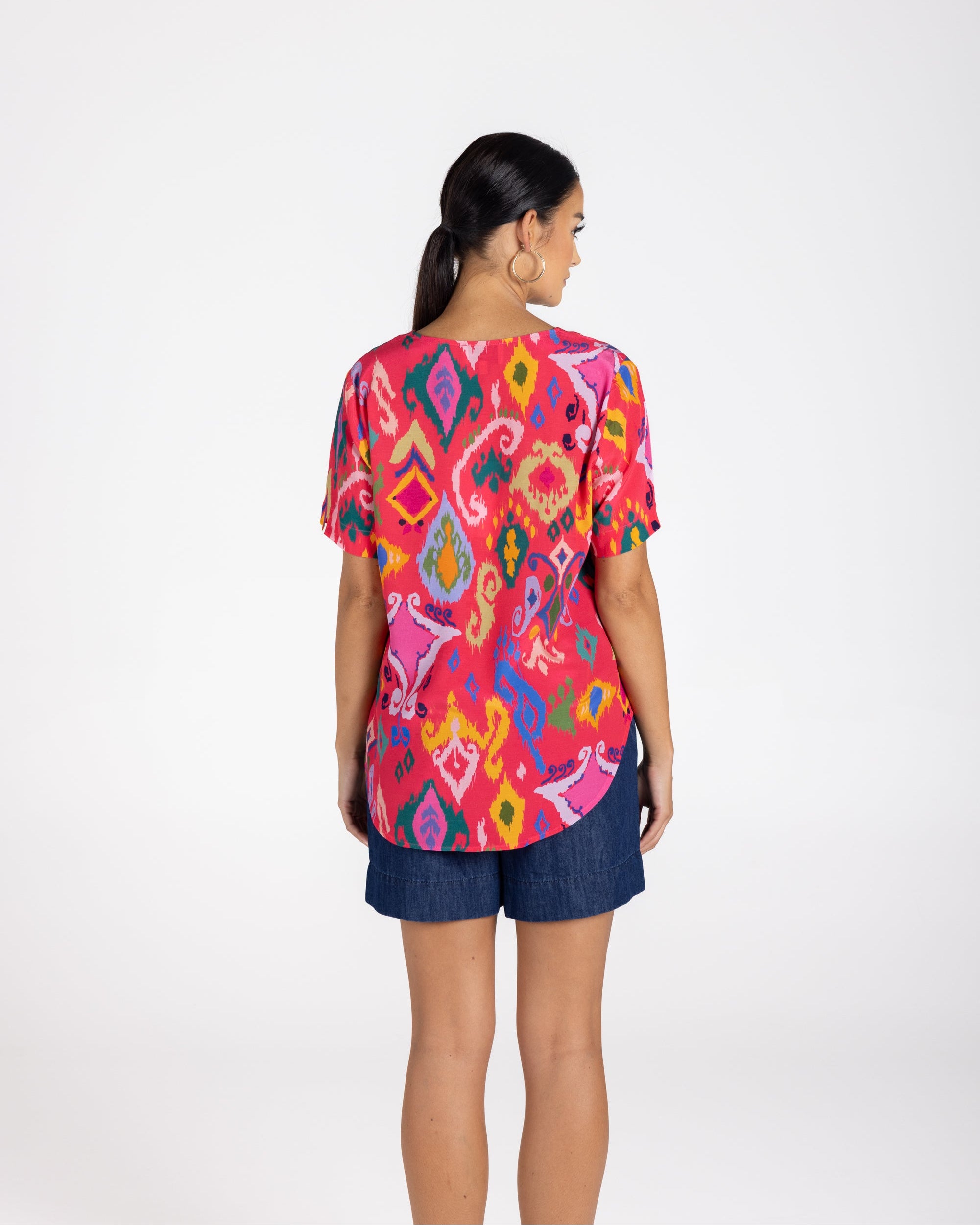 Two T's Ikat Print Top