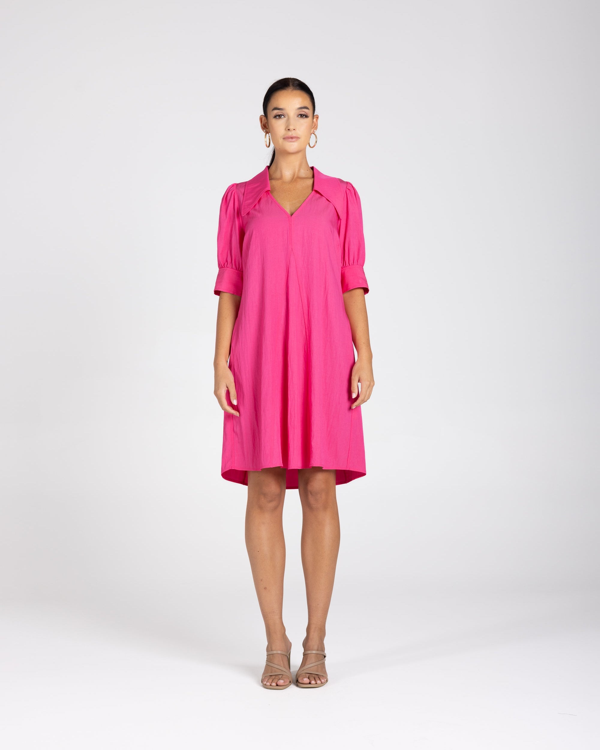 Two T's V Neck Dress - Watermelon