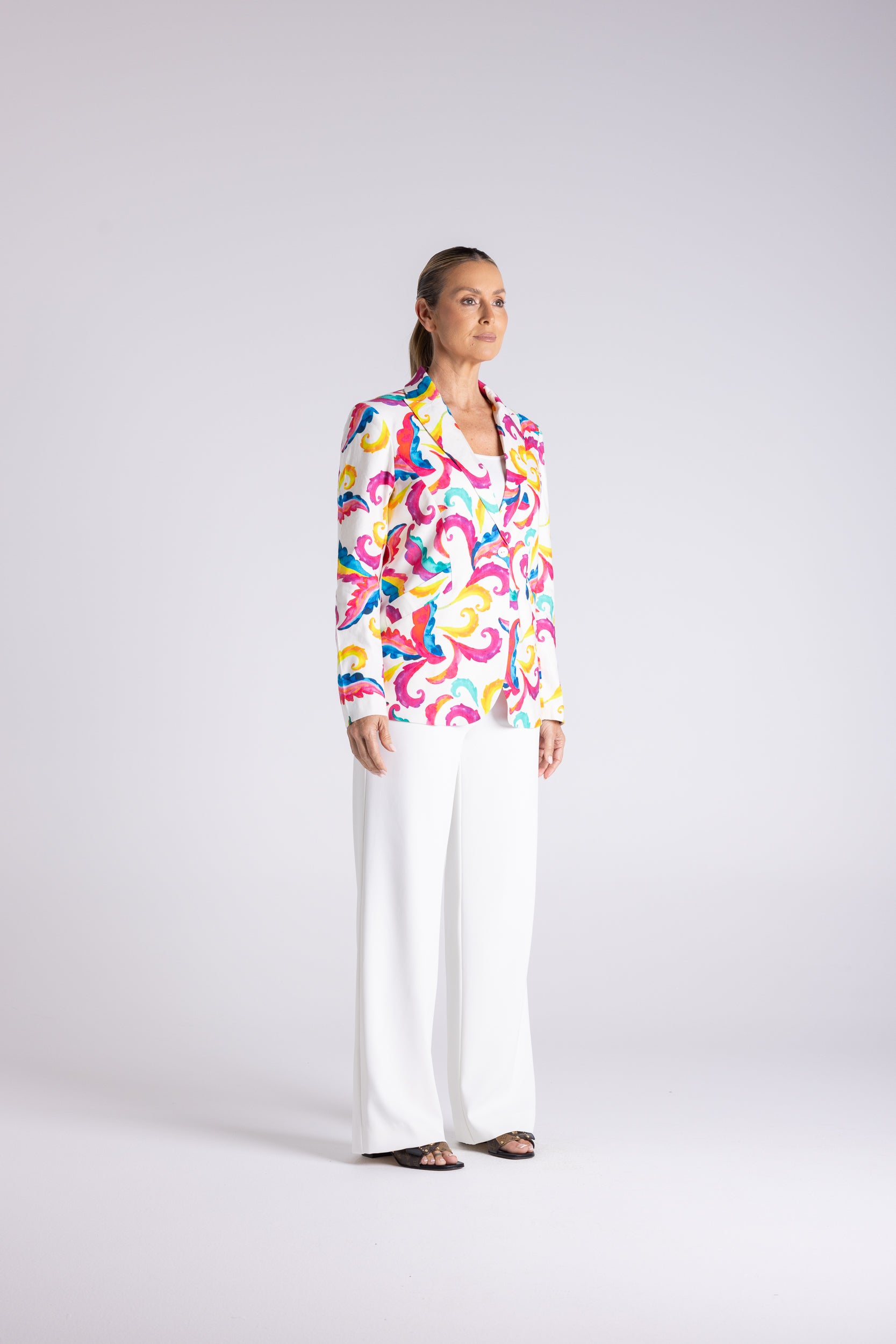 Two T's Carnival Print Blazer