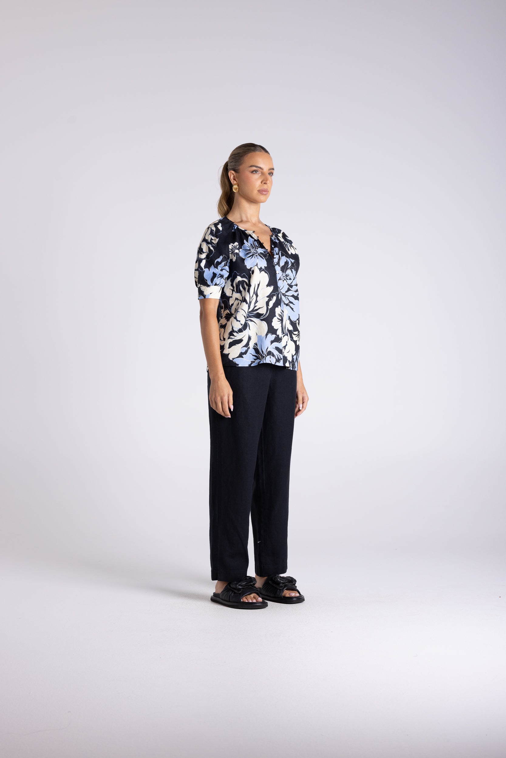 Two T's Peonie Print Top