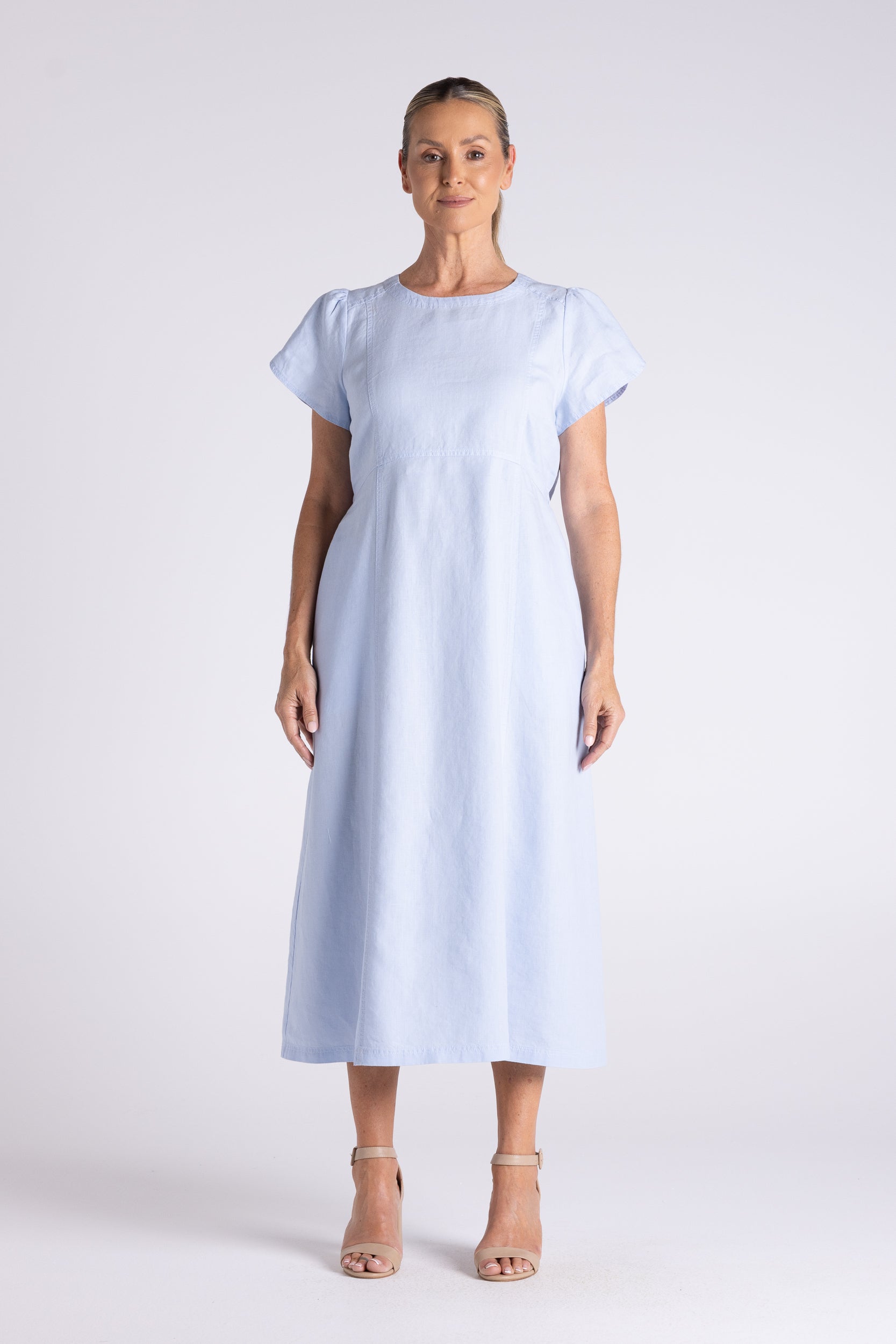 Two T's Mary Midi Dress - Cornflower
