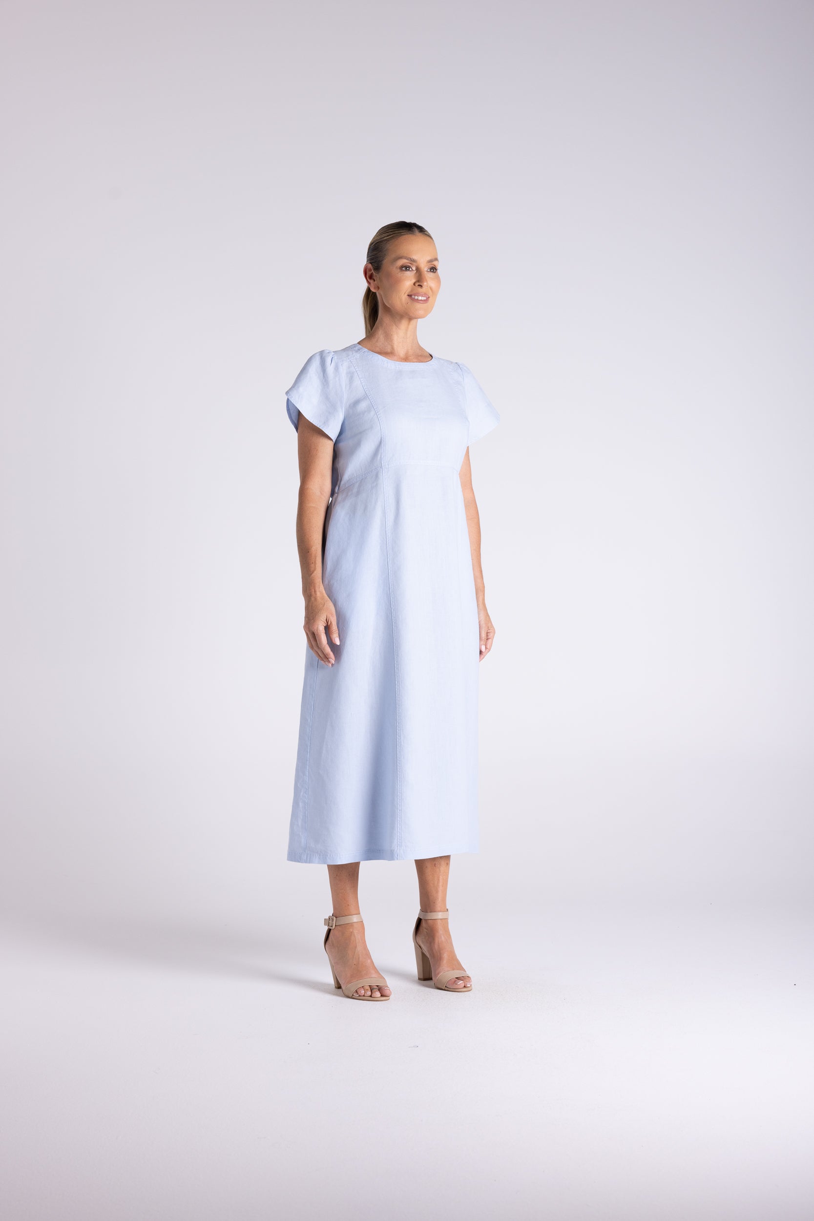 Two T's Mary Midi Dress - Cornflower