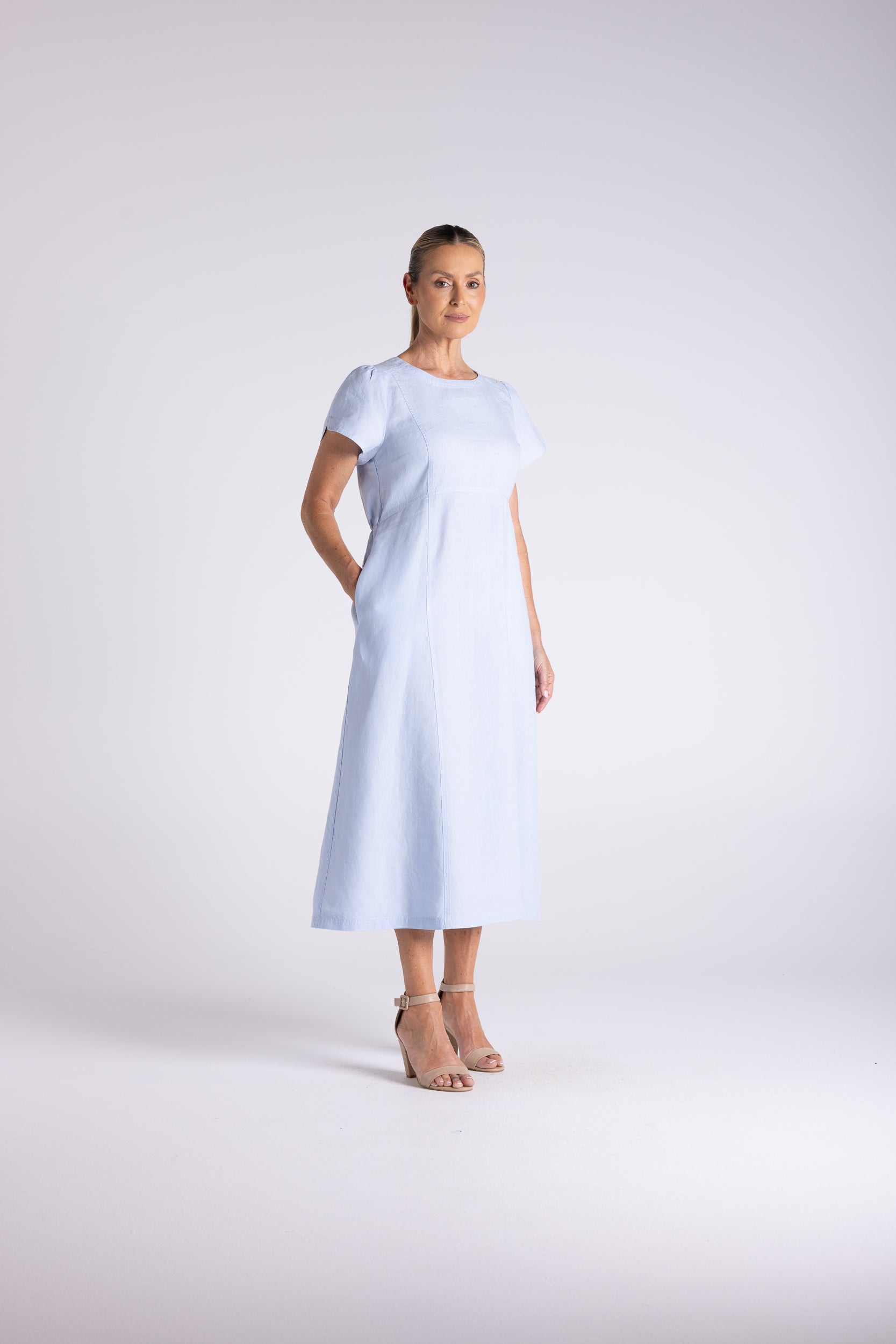 Two T's Mary Midi Dress - Cornflower