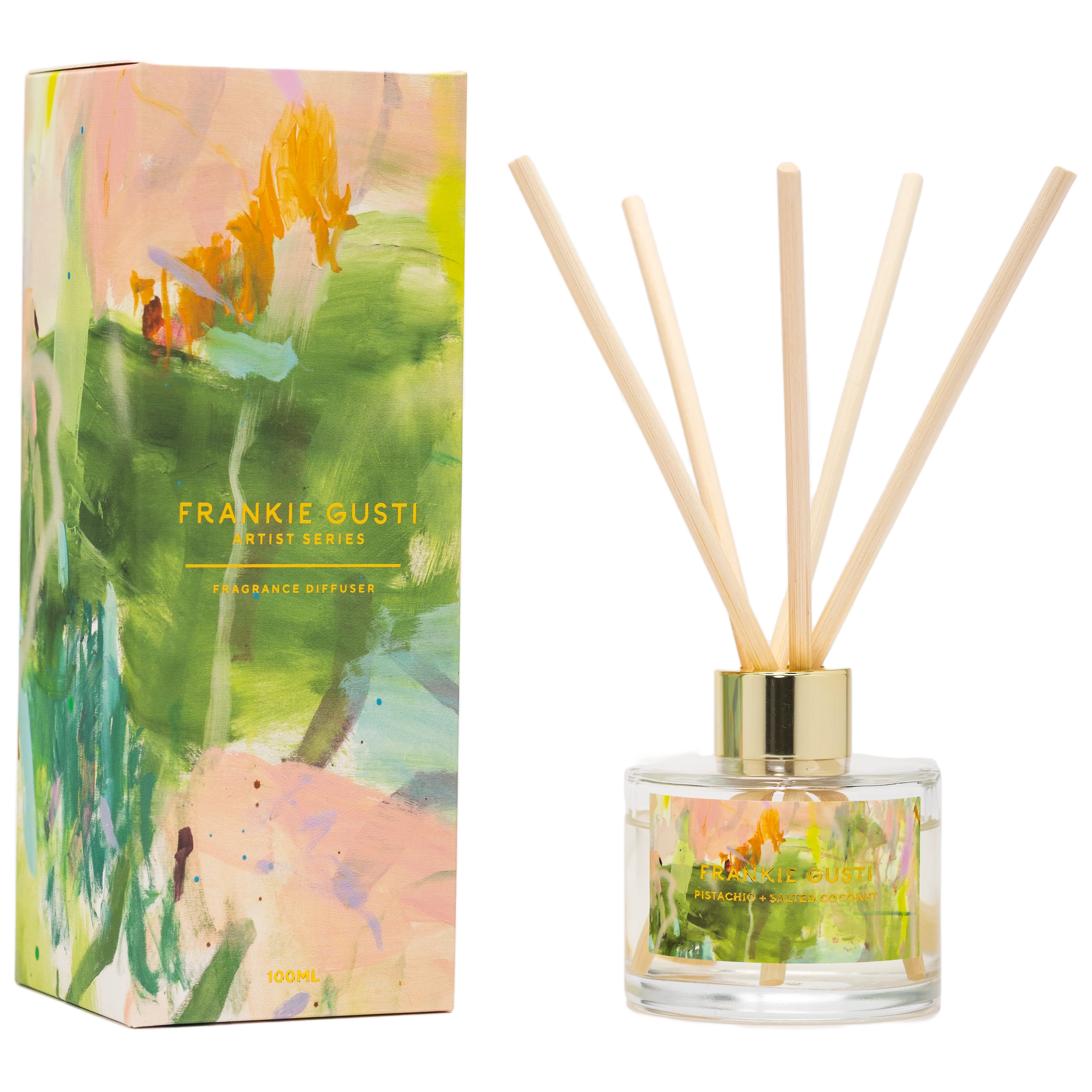 Frankie Gusti Pistachio & Salted Coconut | Kate Eliza | Artist Series Diffuser
