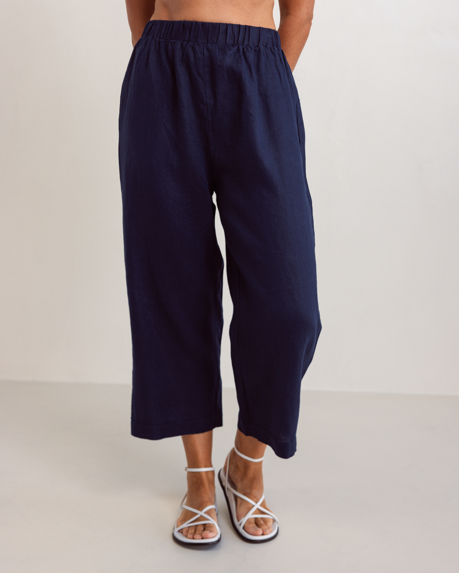 See Saw Elastic Culotte Pant - Navy