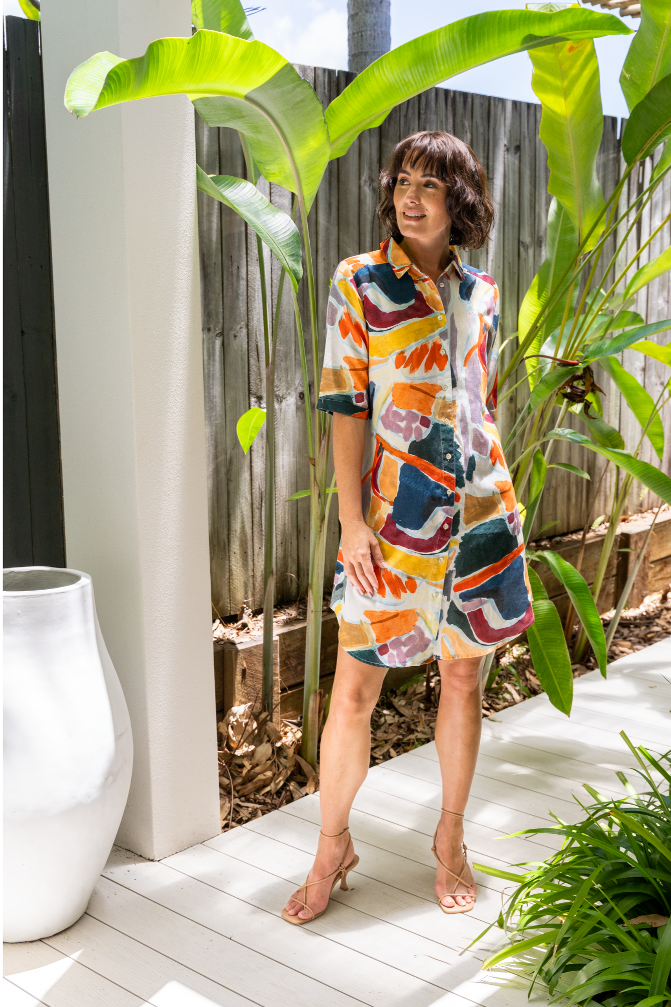 See Saw Shirtmaker Dress - Abstract