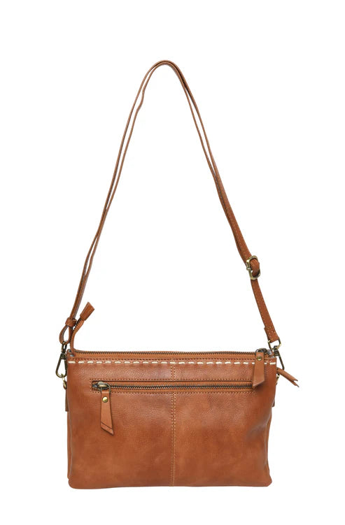 Cosgrove & Co Jenna Compartment Cross Body Bag - Tobacco