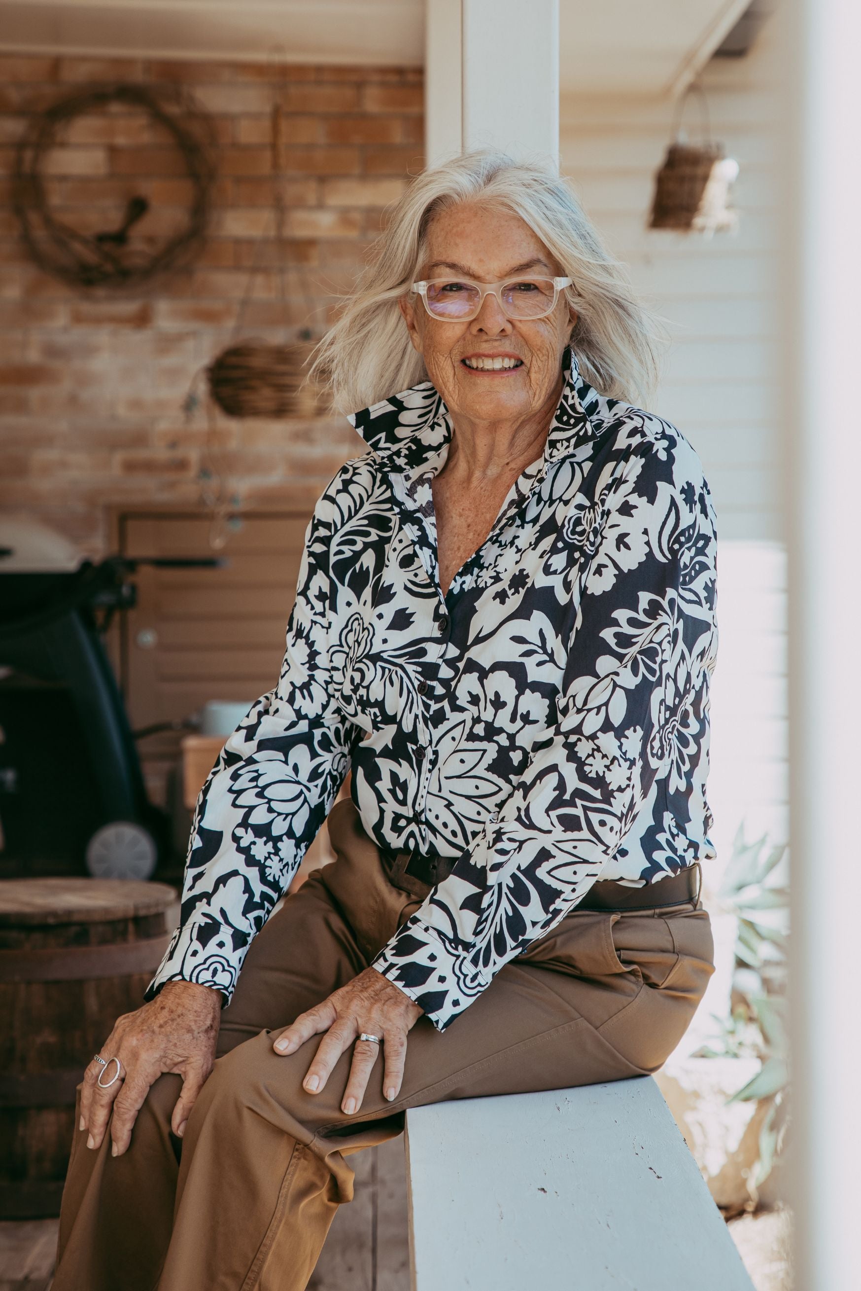 Goondiwindi Cotton Classic Shirt - Lotus Print