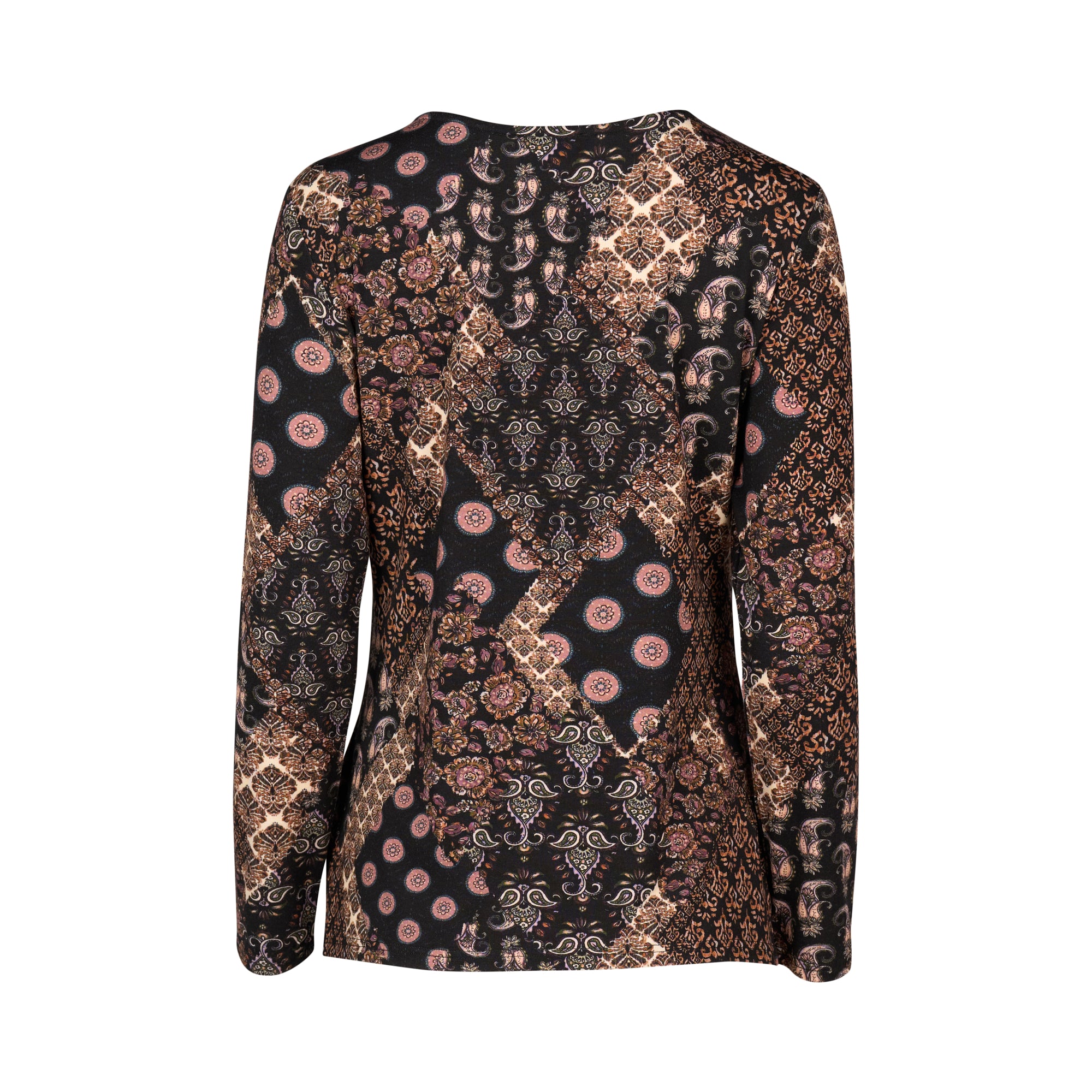 Vassalli Long Sleeve Patchwork Print Top - Rhapsody