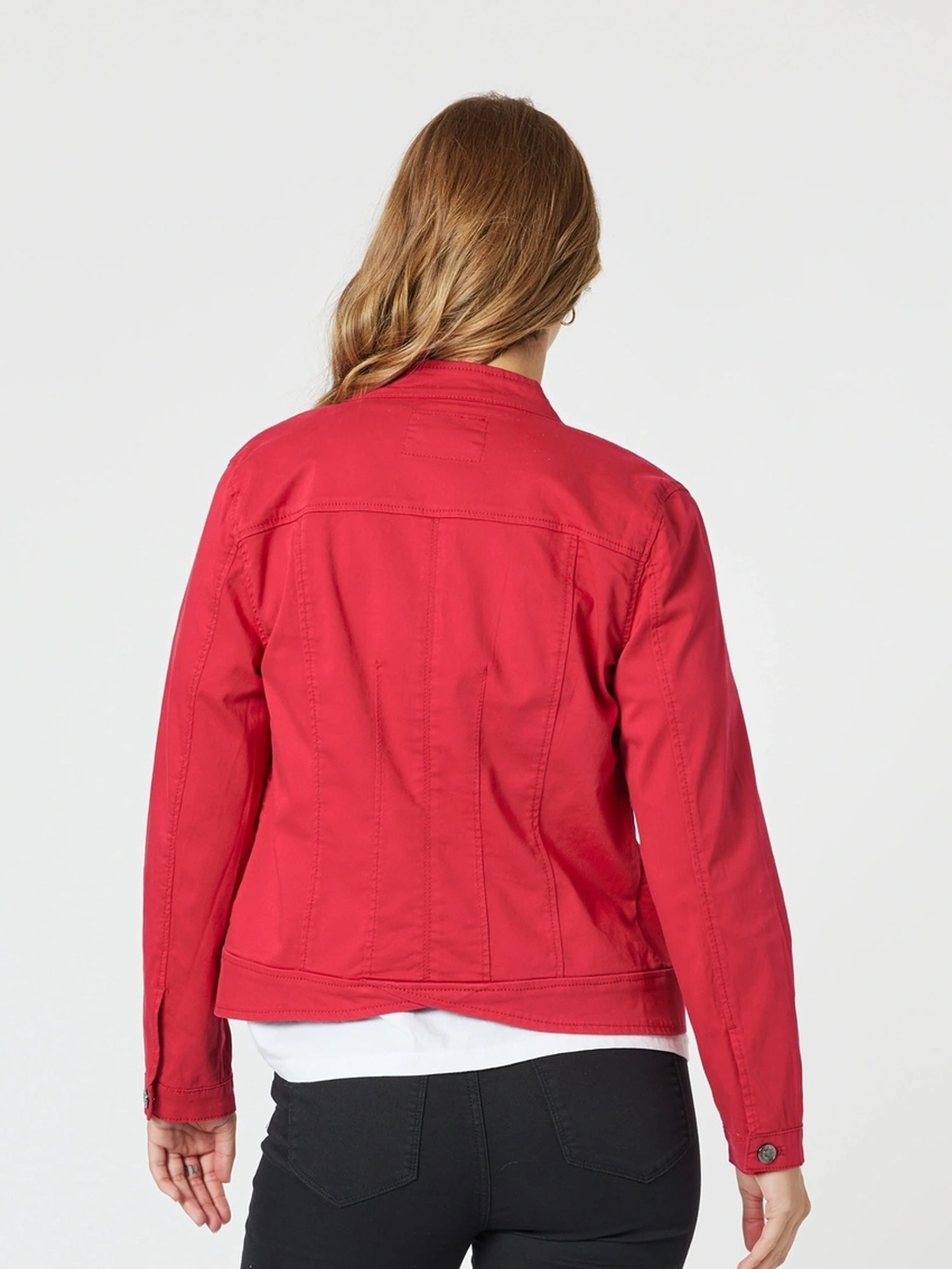 Threadz Maggie Denim Jacket - Red