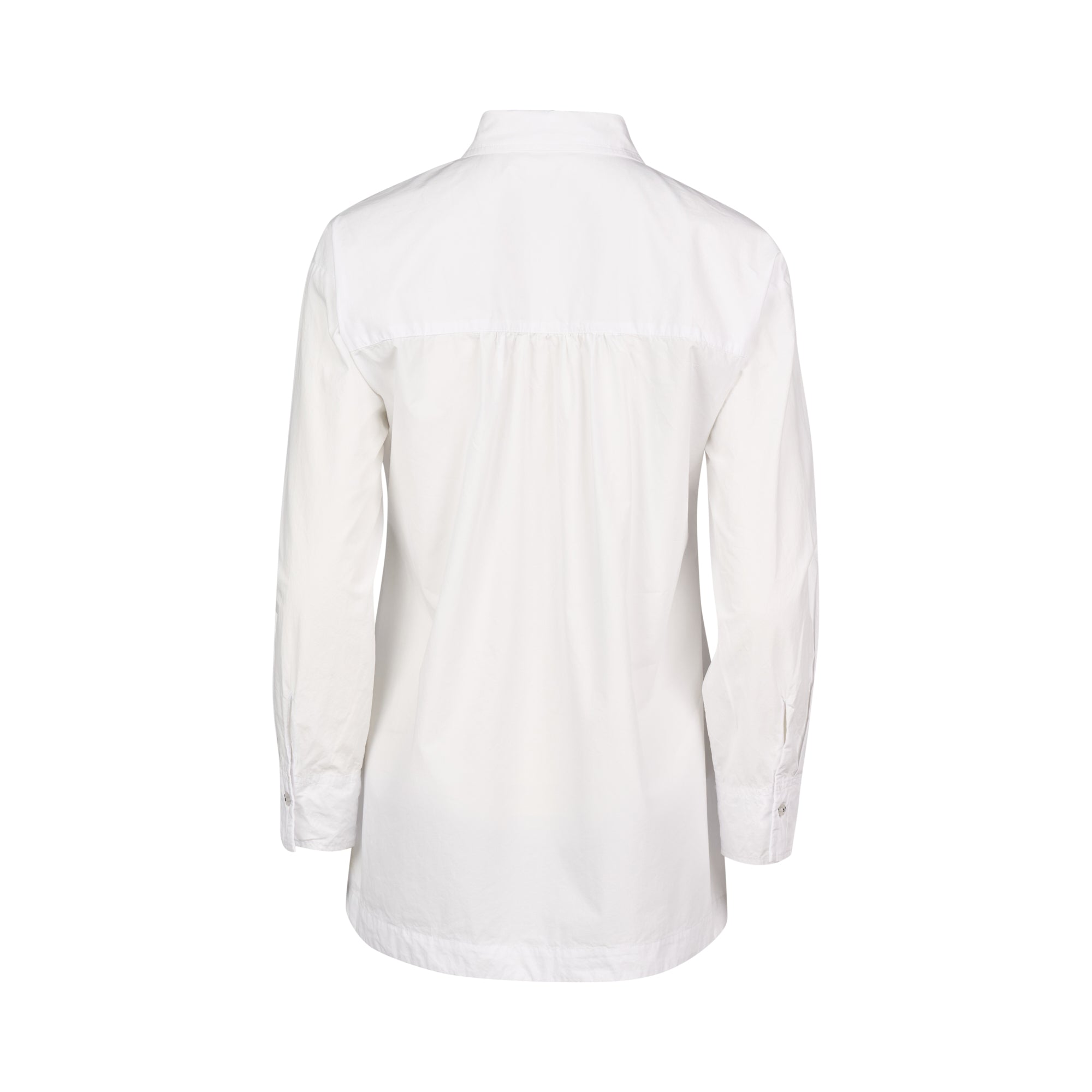 Vassalli Contrast Coloured Stitching Shirt - White/Ink