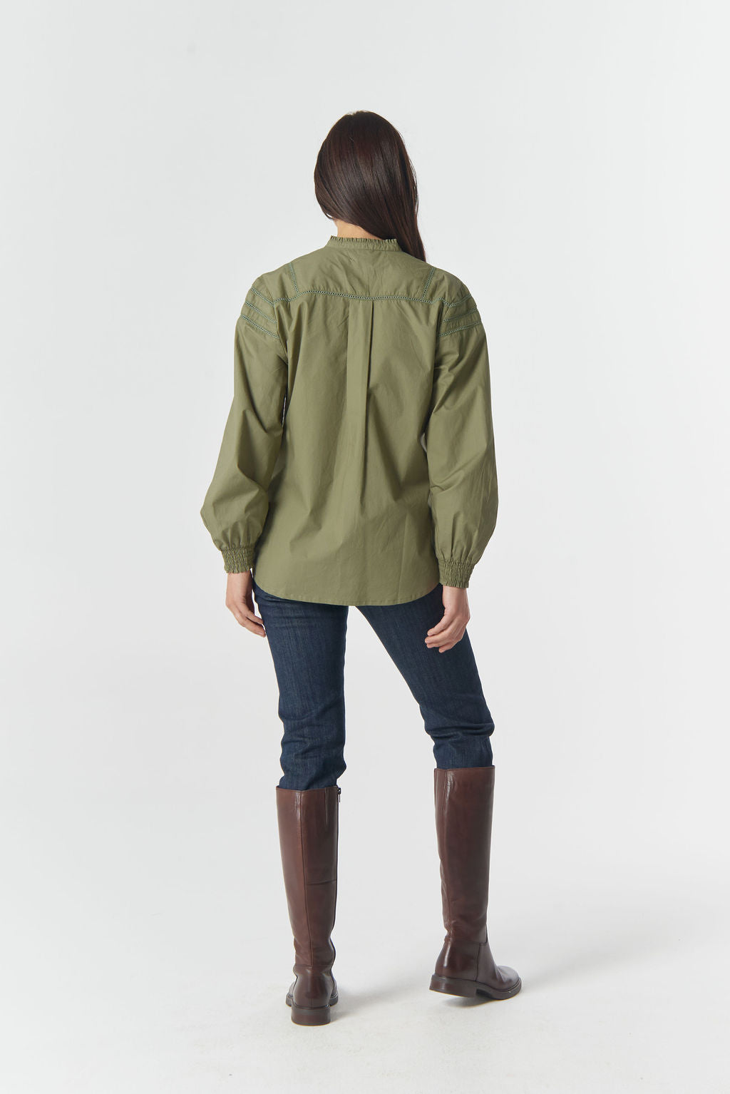 Goondiwindi Cotton Misty Cotton Blouse - Sage