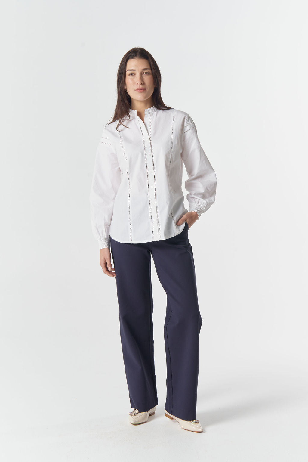 Goondiwindi Cotton Misty Cotton Blouse - White
