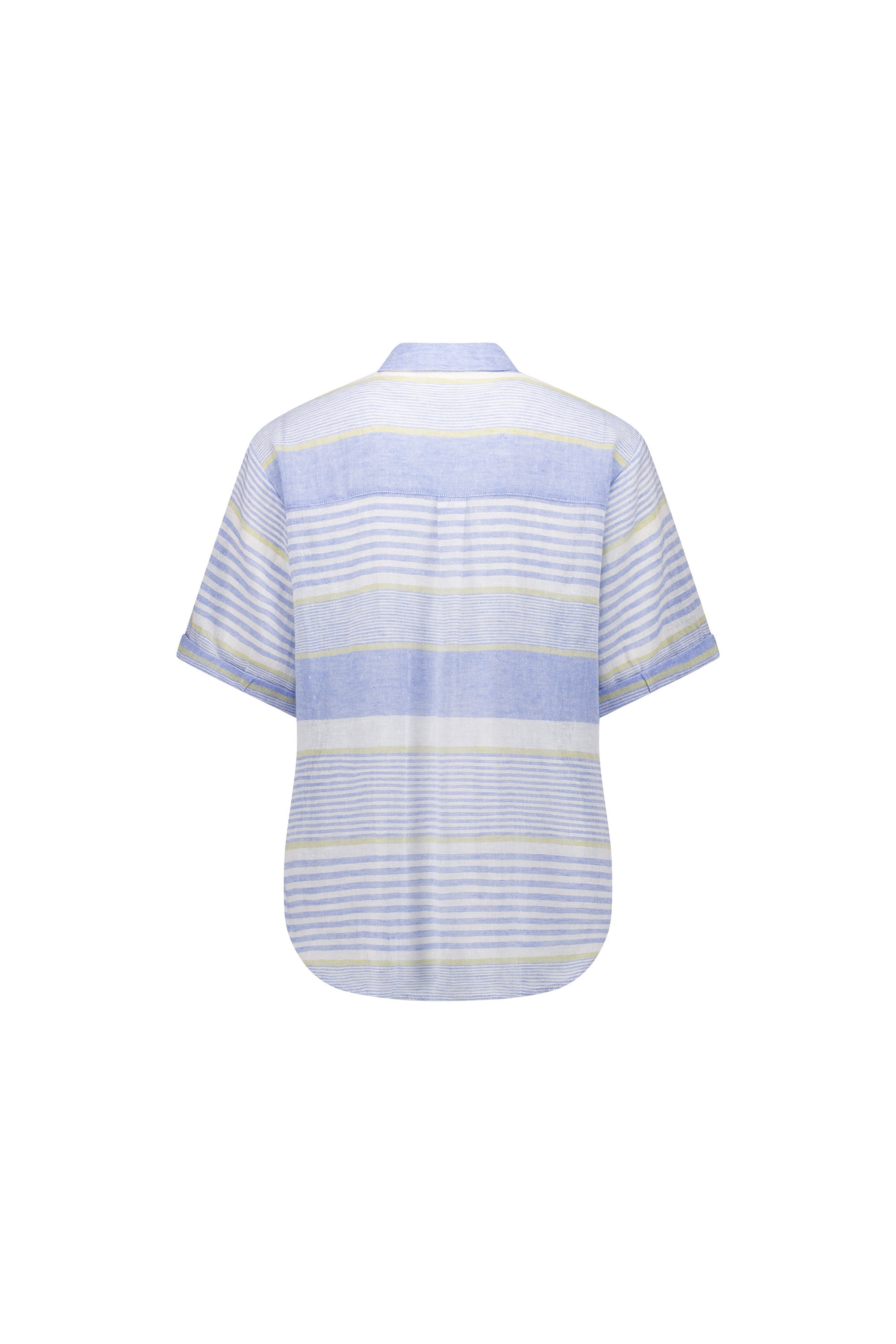 Vassalli Dropped Shoulder Shirt - Blue Stripe