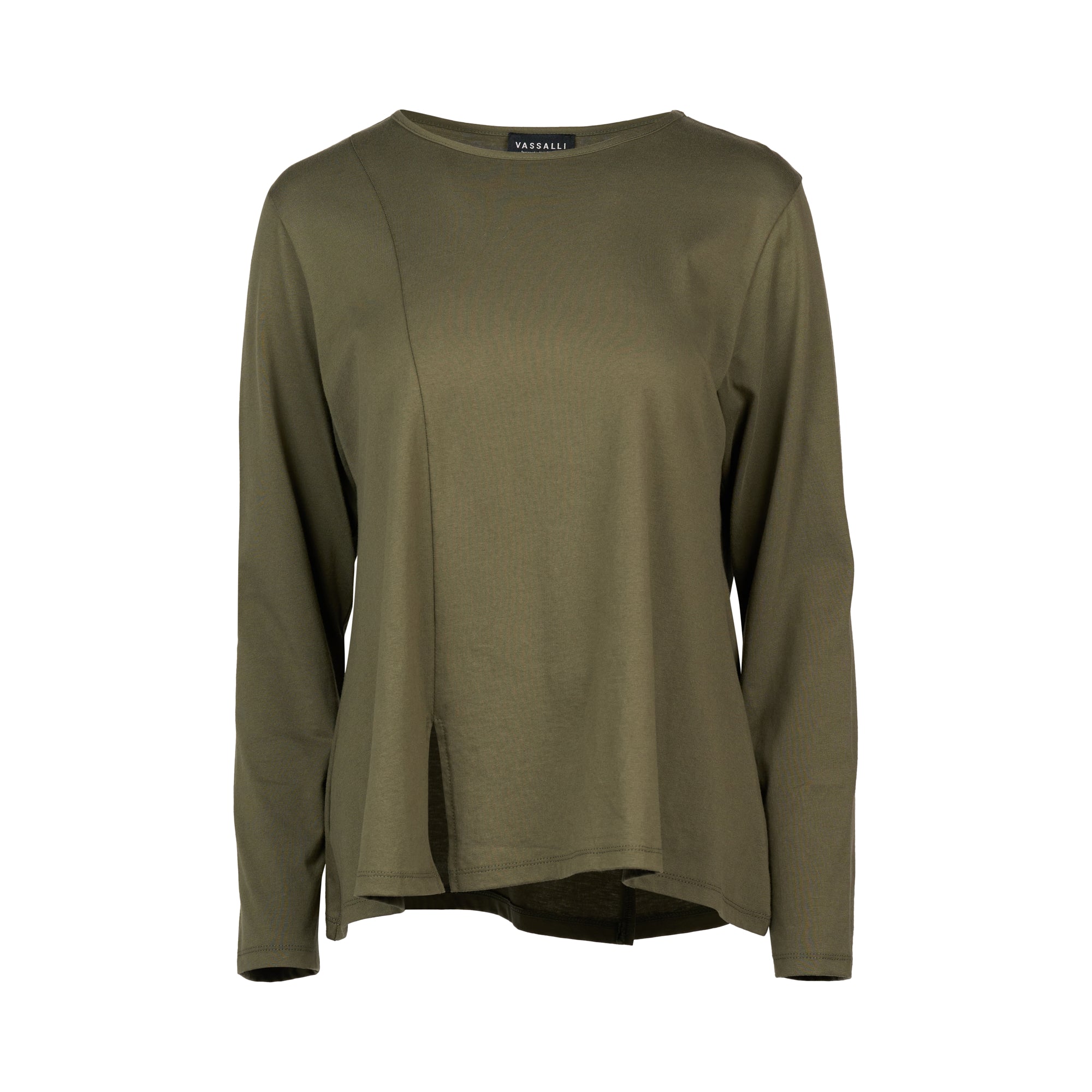 Vassalli Swing Top with Off Centre Split Detail - Sage