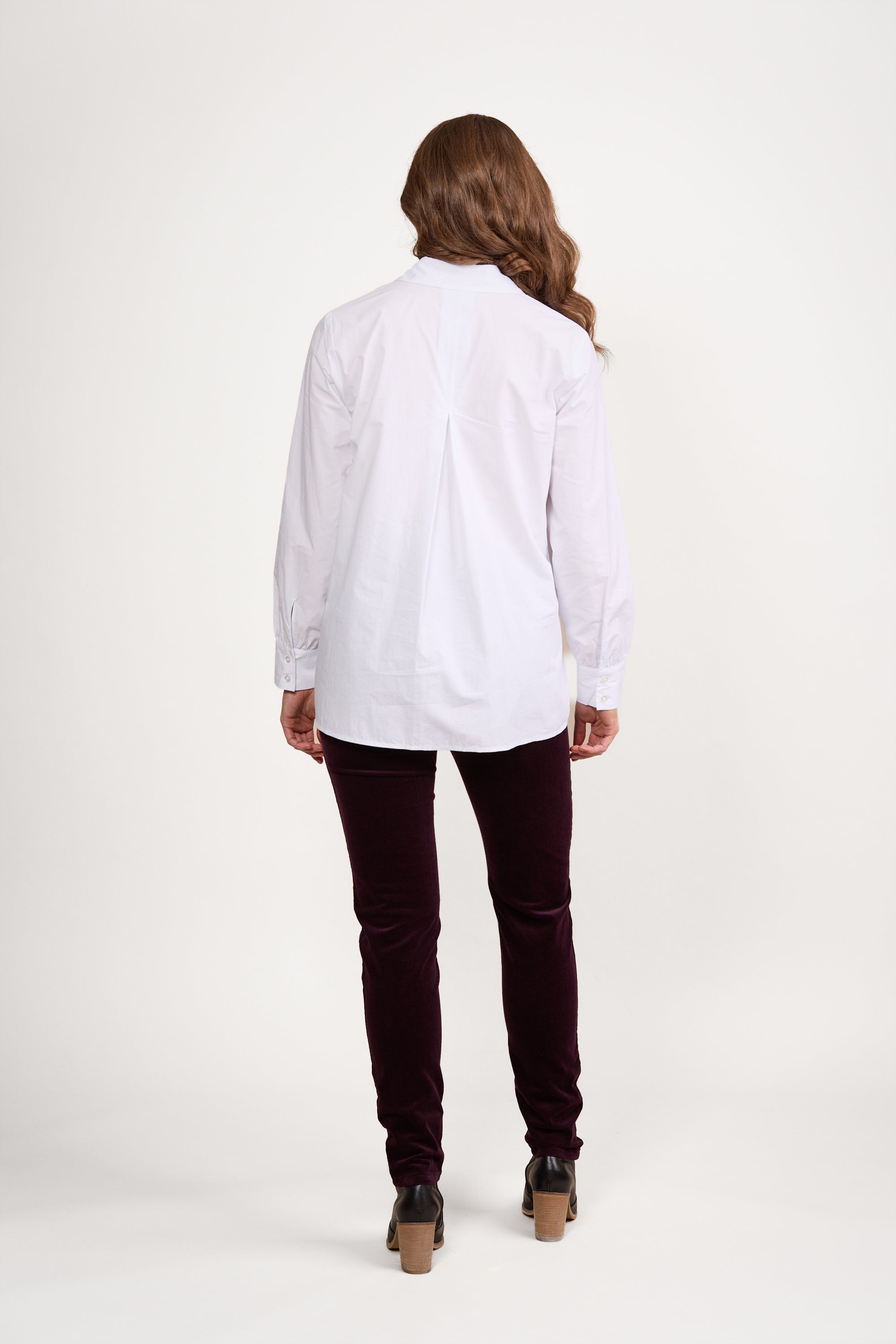 Vassalli Relaxed Half-Placket Shirt - White