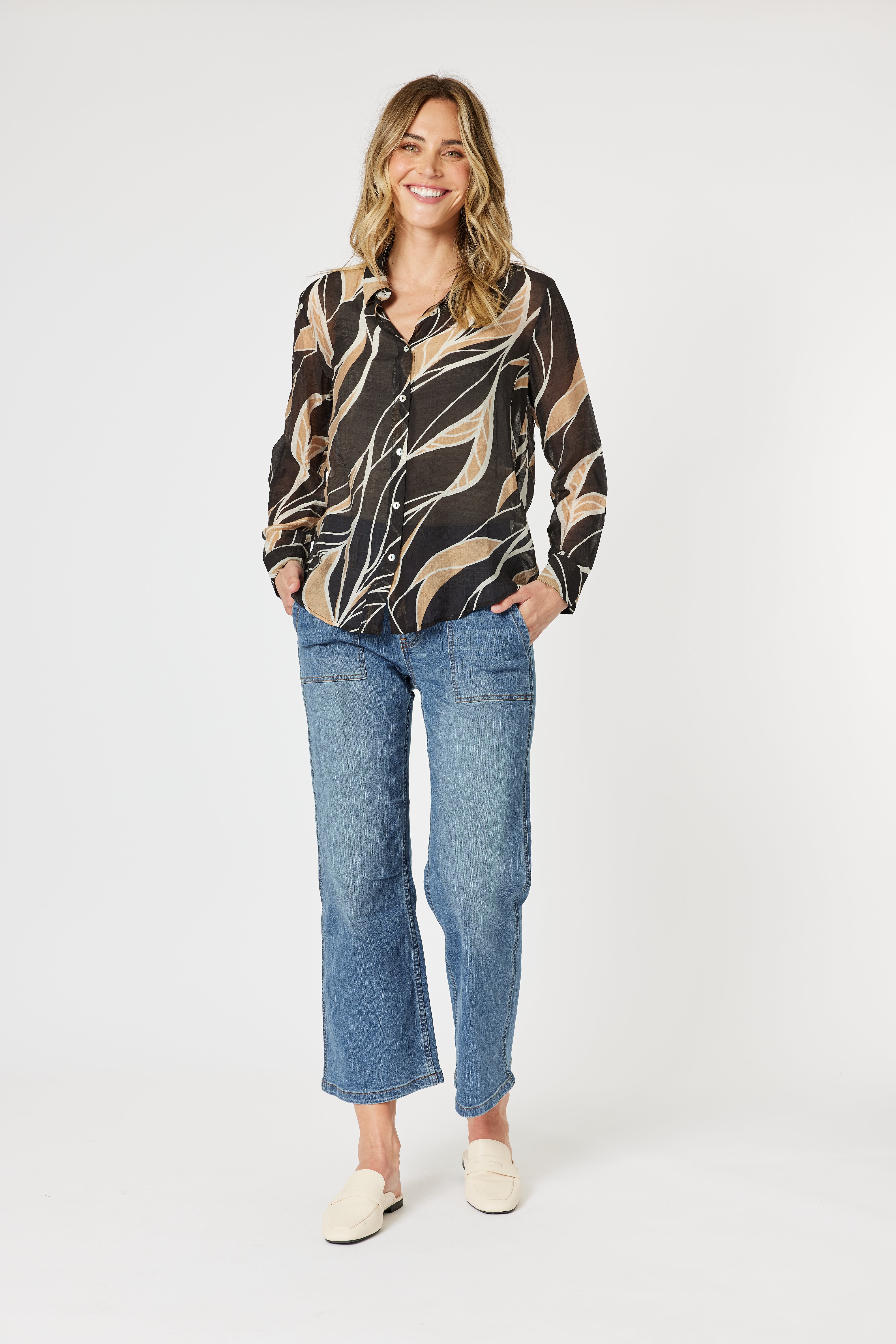 Gordon Smith Wellington Shirt - Caramel/Black