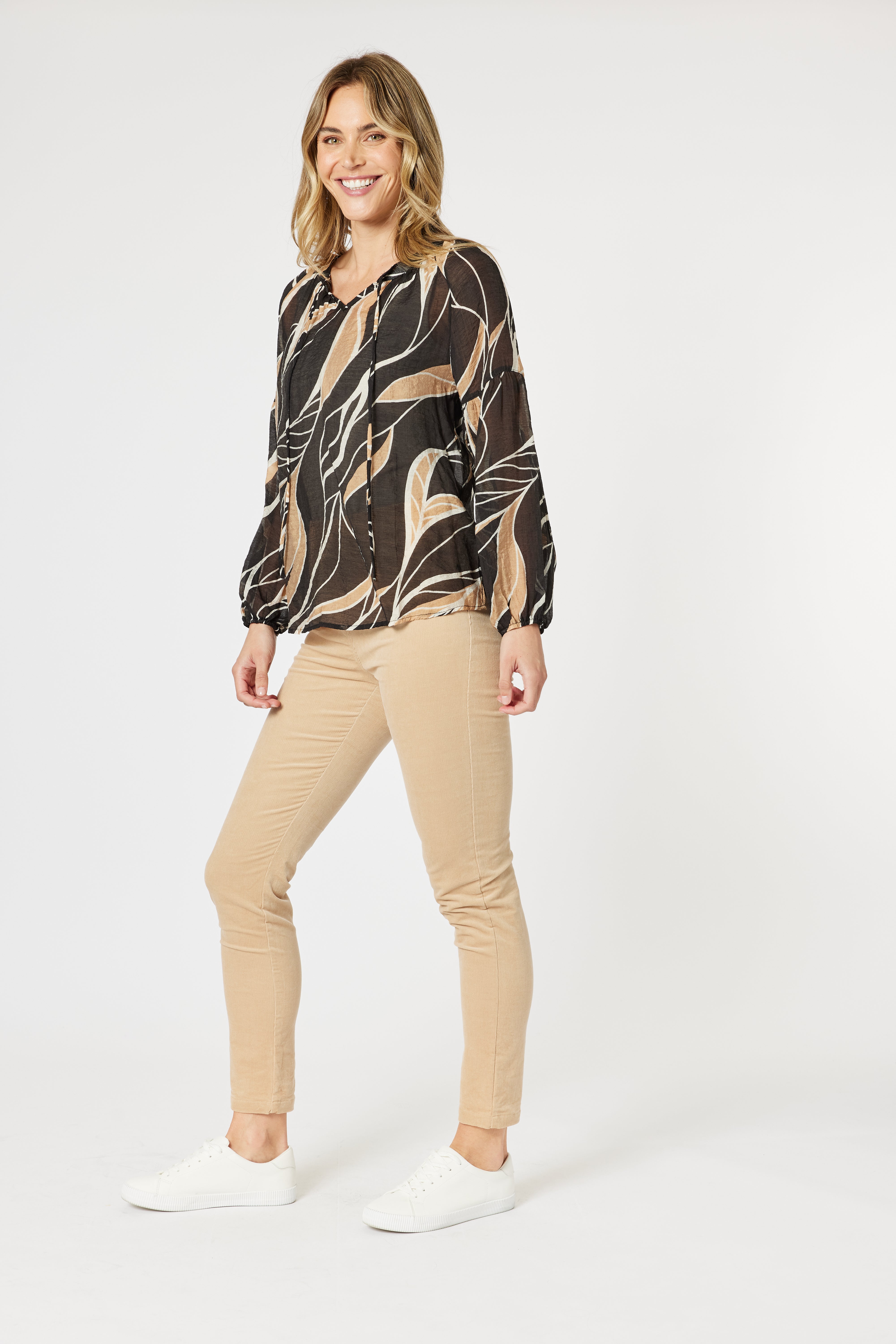 Gordon Smith Wellington Top - Caramel/Black