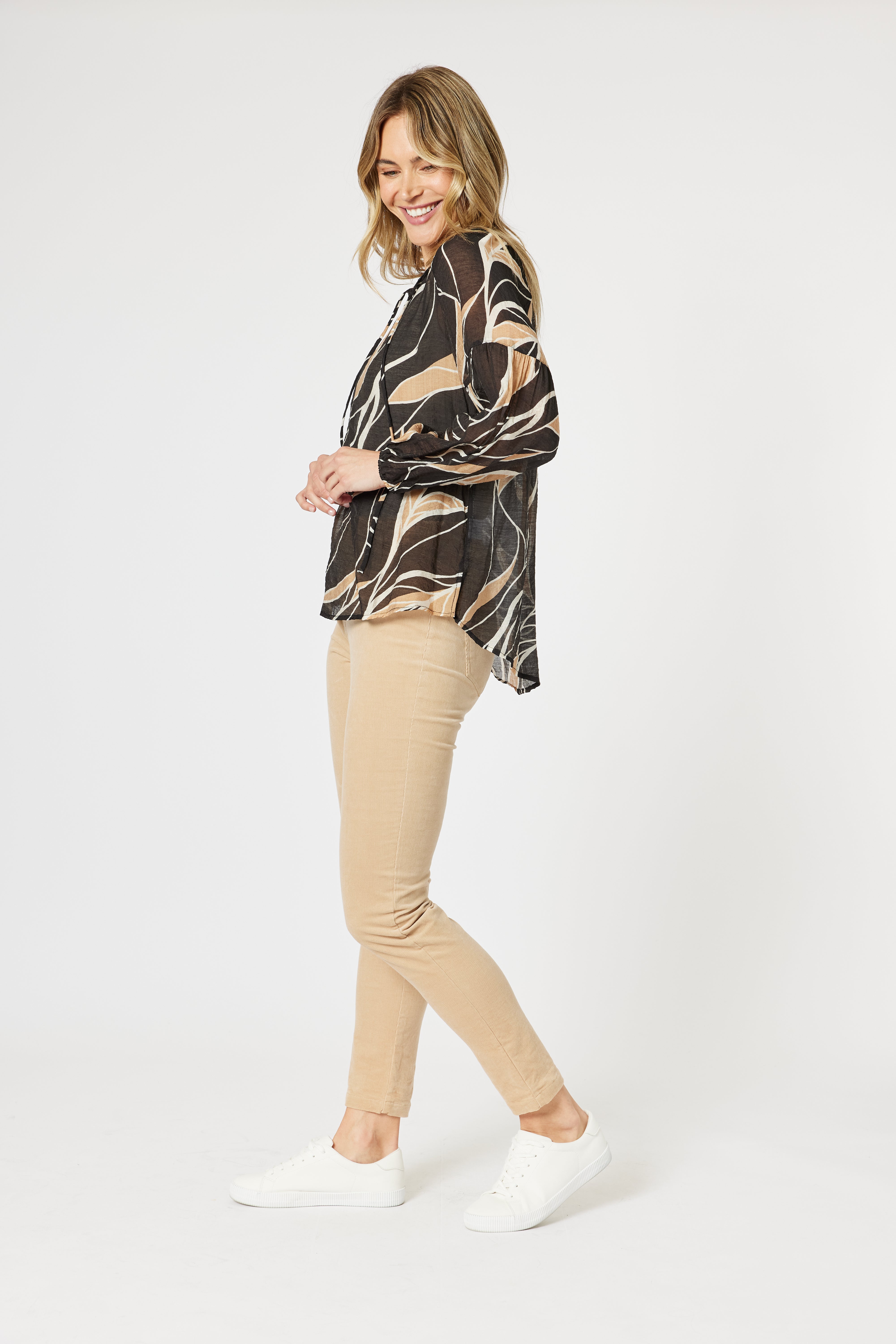 Gordon Smith Wellington Top - Caramel/Black