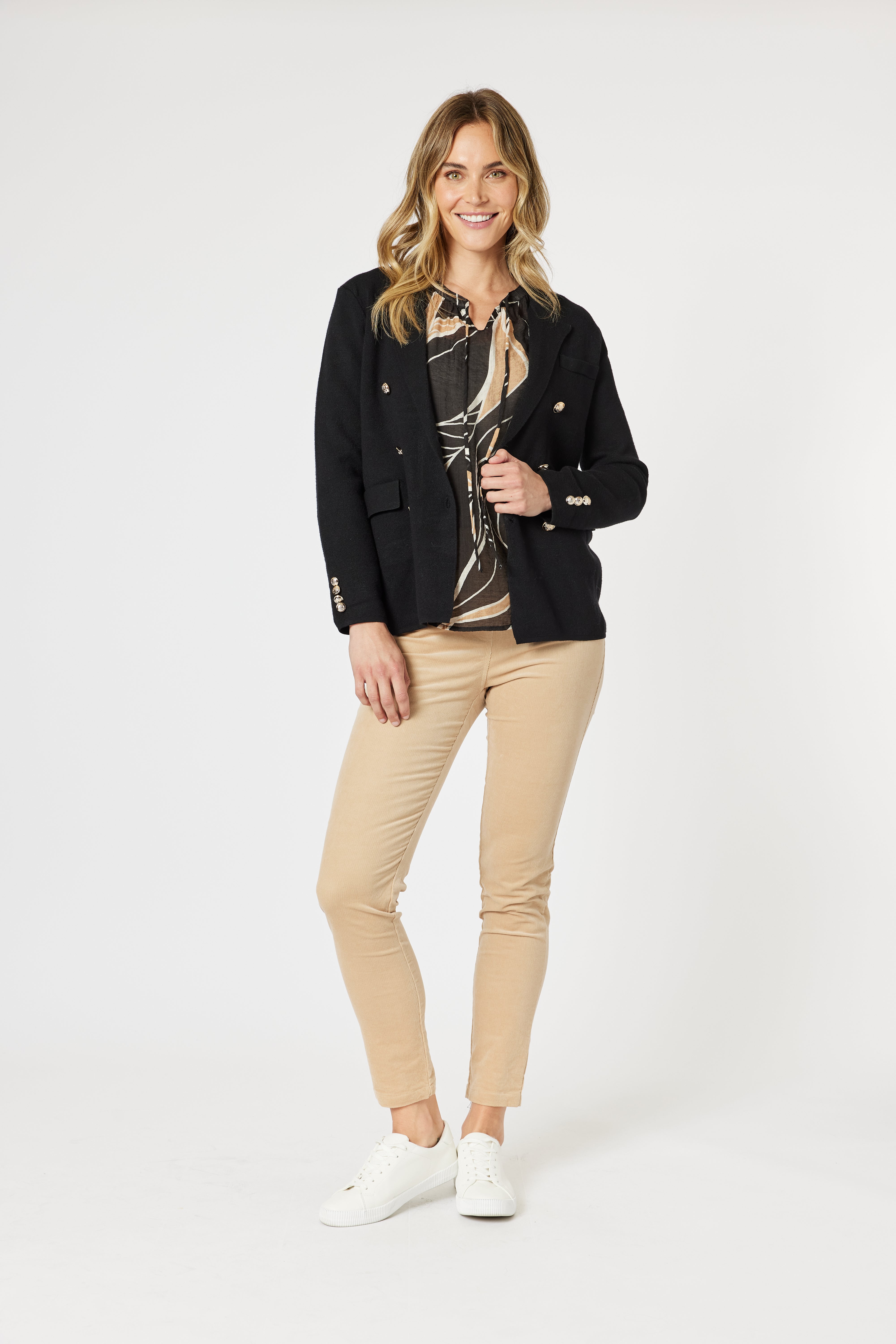 Gordon Smith Wellington Top - Caramel/Black