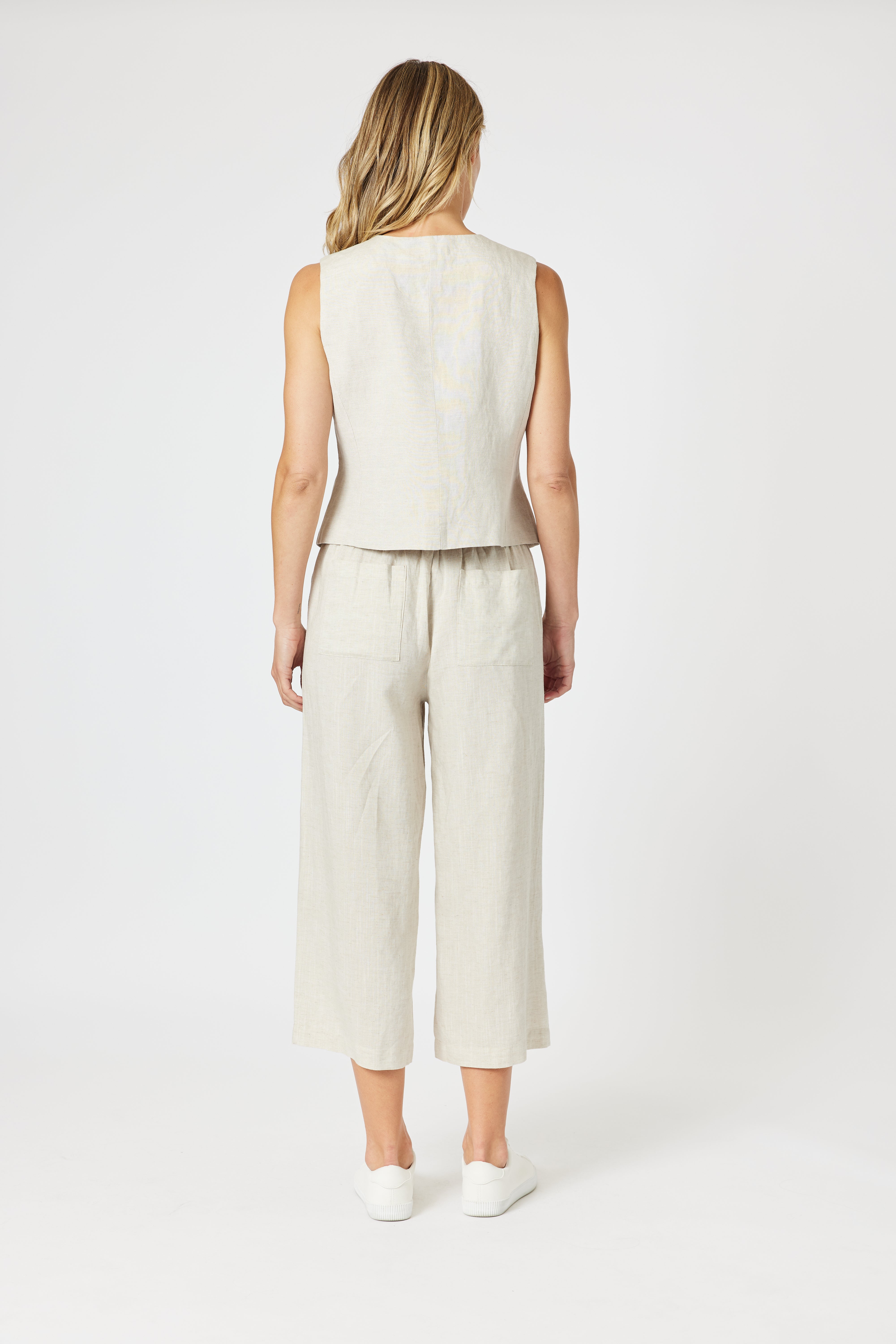 Gordon Smith Lino Wide Leg Pants - Natural